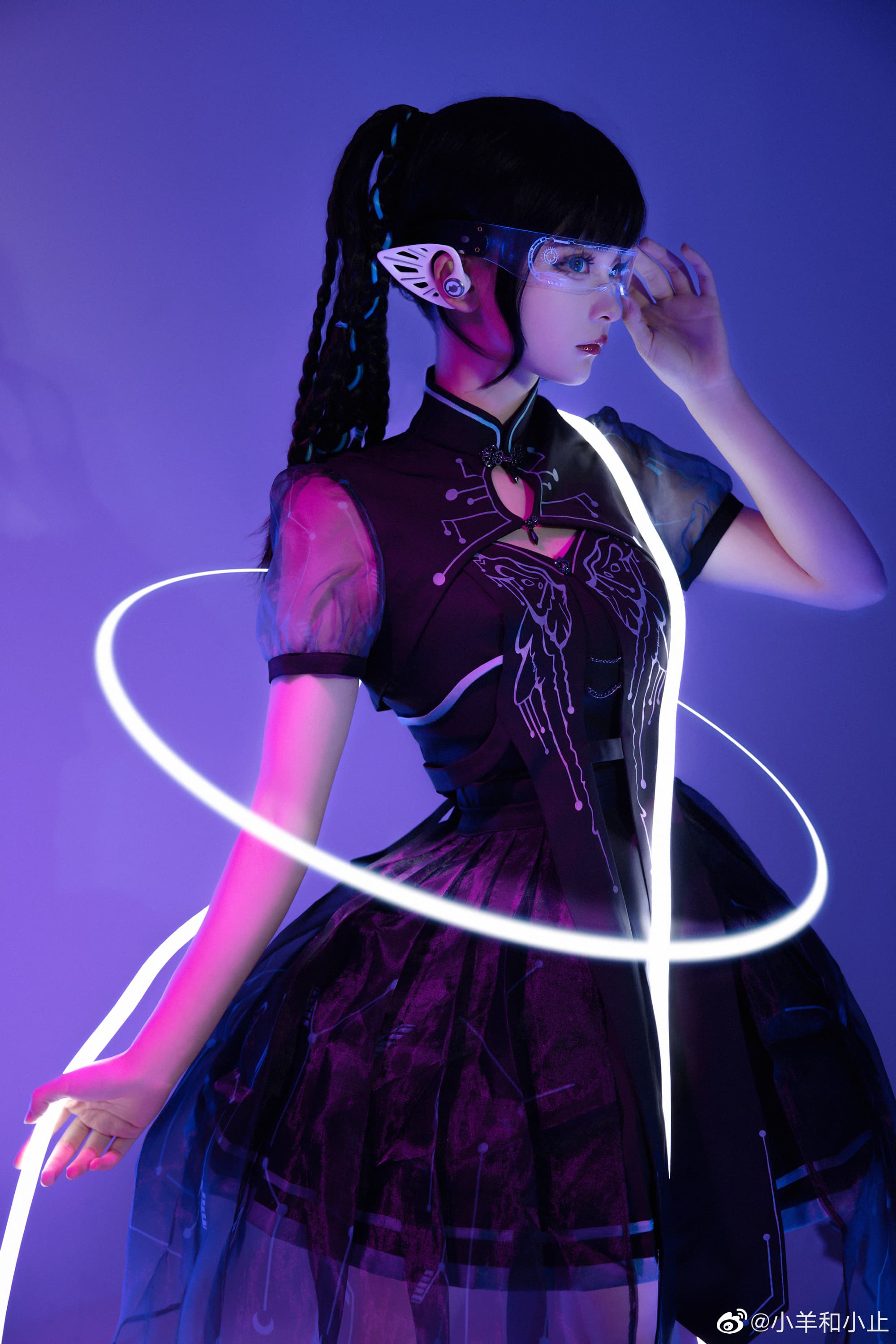 lolita 第一次尝试赛博朋克风～ 好酷！@小羊和小止 LOLITA-第6张