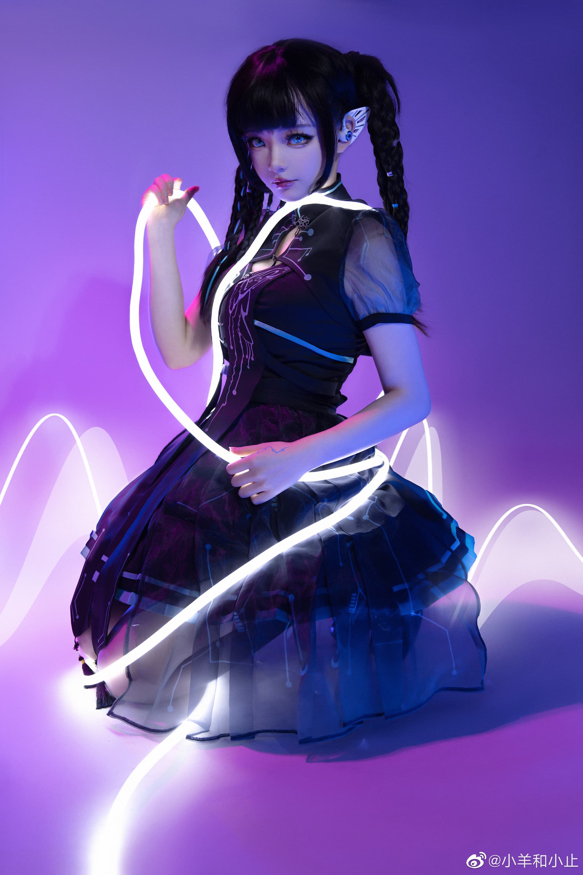 lolita 第一次尝试赛博朋克风～ 好酷！@小羊和小止 LOLITA-第8张