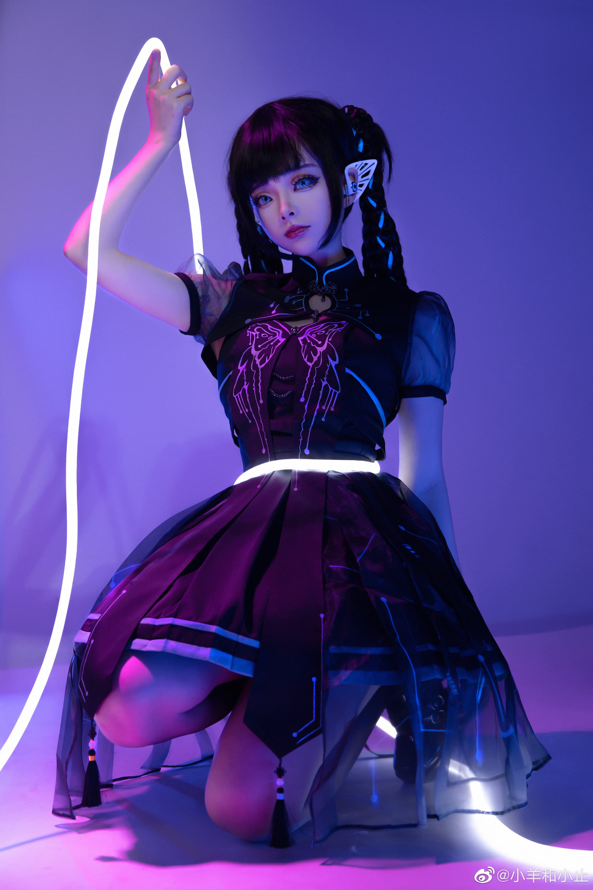 lolita 第一次尝试赛博朋克风～ 好酷！@小羊和小止 LOLITA-第9张