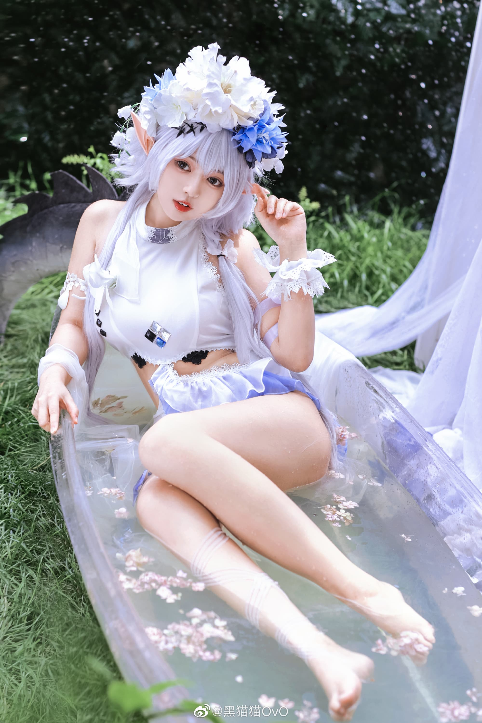 【COS】嗯……是嘉维尔送的泳装 明日方舟 特米米@黑猫猫OvO COSPLAY-第1张