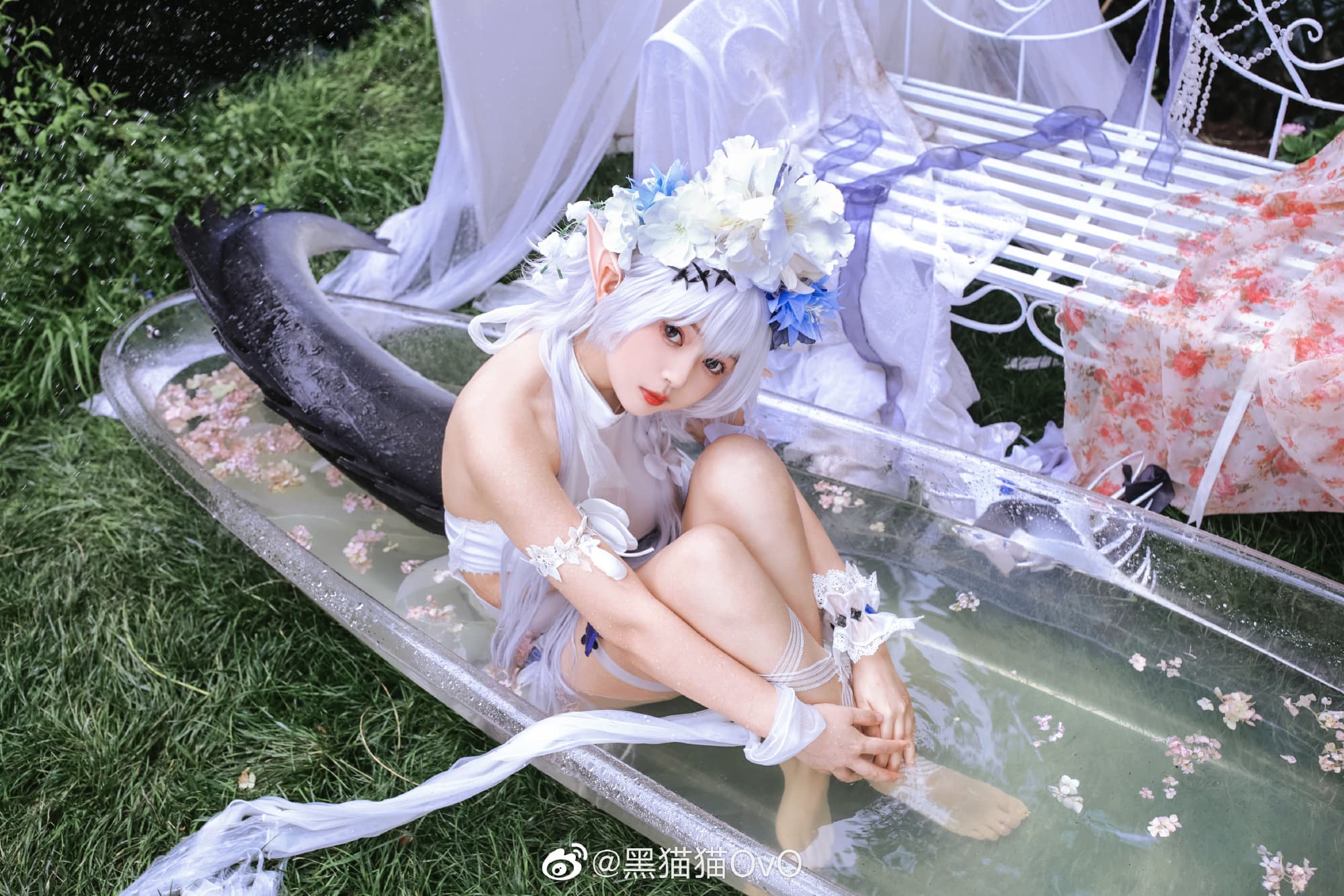 【COS】嗯……是嘉维尔送的泳装 明日方舟 特米米@黑猫猫OvO COSPLAY-第5张