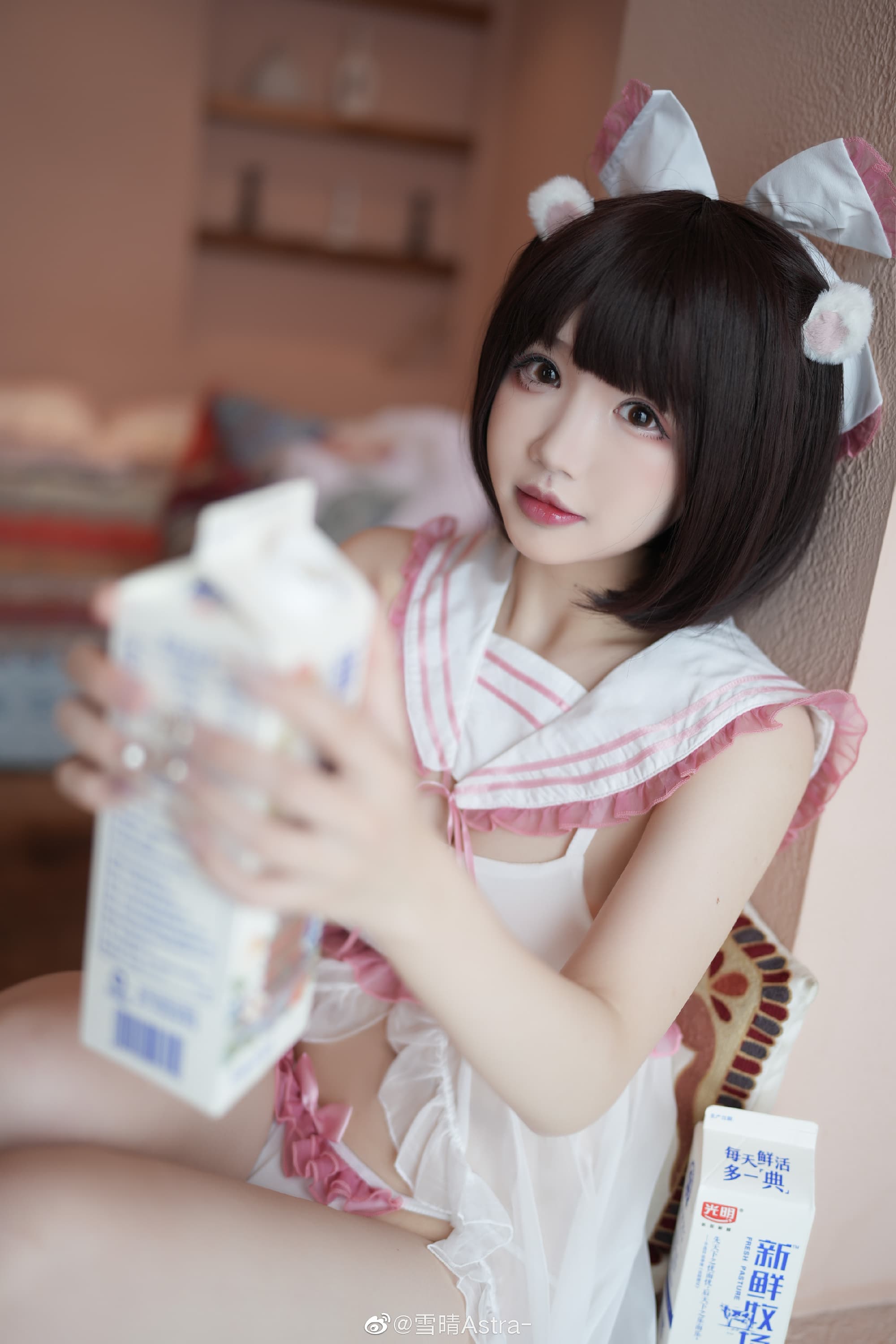 哥哥～一起喝牛奶吧(⁎⁍̴̛ᴗ⁍̴̛⁎)也许我还会长身体@雪晴Astra- 摄影-第10张