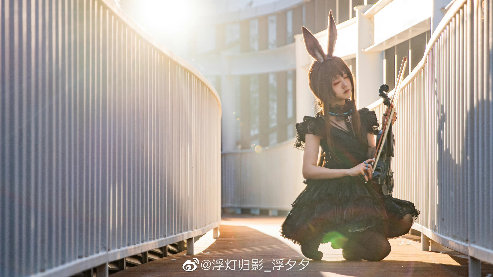 【COS】博士，这是为你奏响的琴声…… 明日方舟 阿米娅 音律联觉@浮灯归影_浮夕夕 COSPLAY-第1张