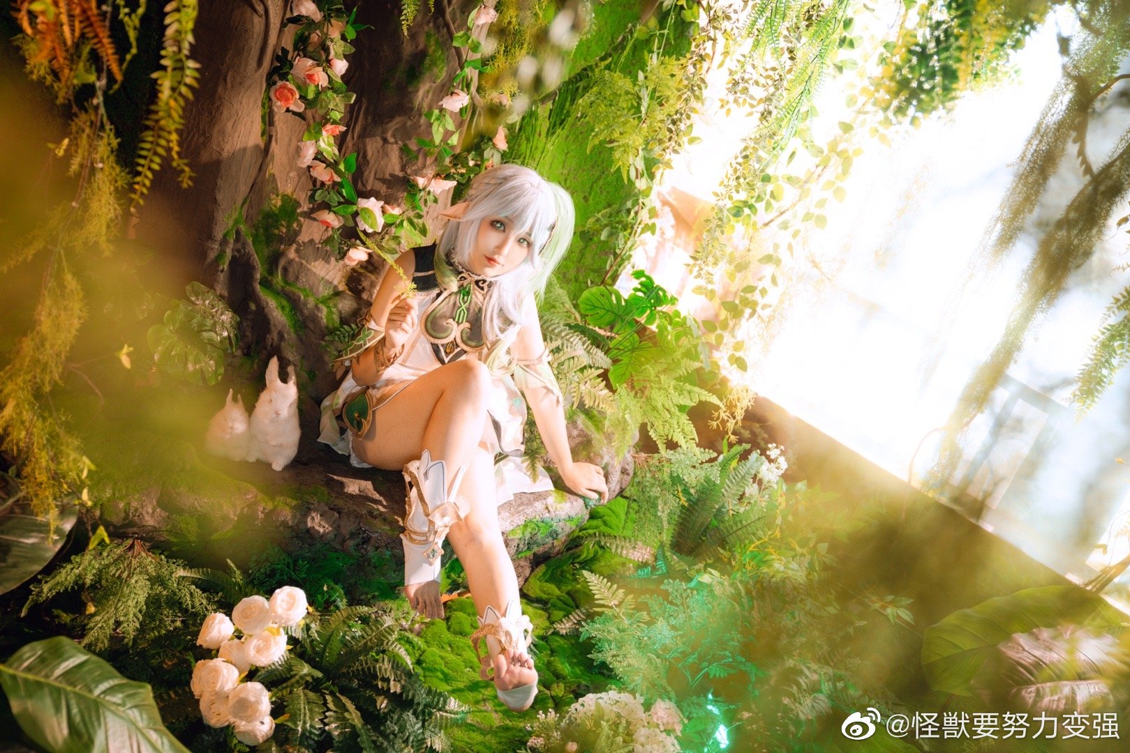 【COS】快去睡吧，放心，我已经为你准备好甜甜的梦啦。 原神 小吉祥草王·纳西妲@怪獣要努力变强 COSPLAY-第1张