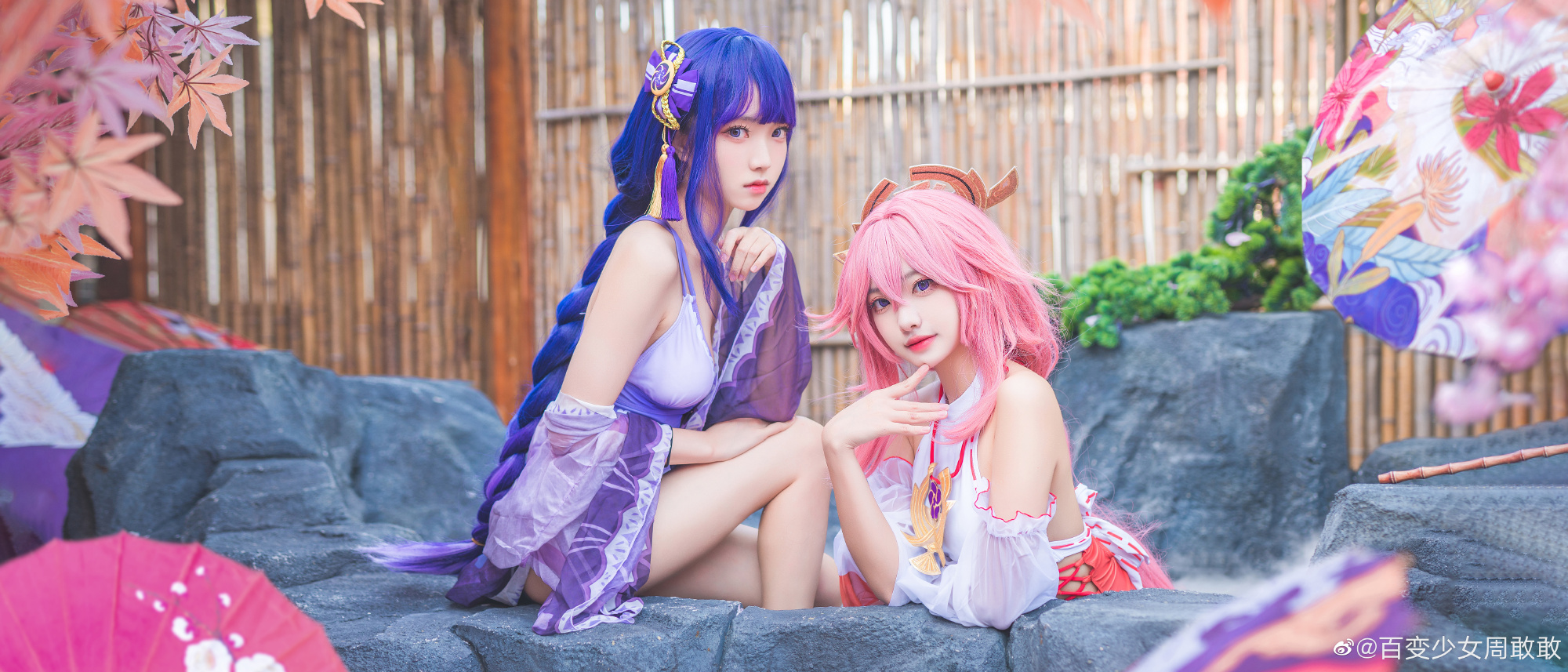 【COS】神子的片子终于发完啦！ 原神 八重神子@百变少女周敢敢 COSPLAY-第2张