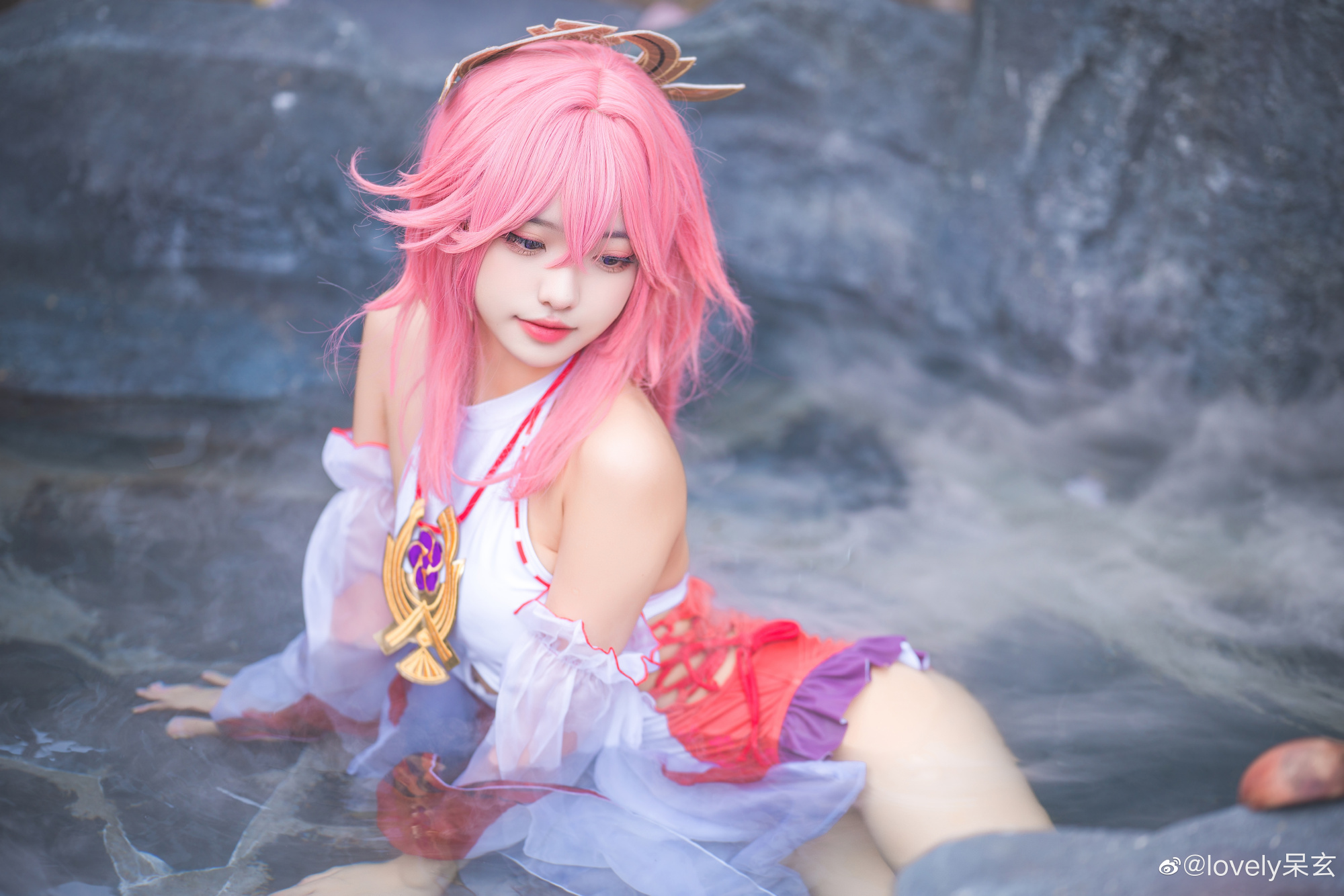 【COS】神子的片子终于发完啦！ 原神 八重神子@百变少女周敢敢 COSPLAY-第6张