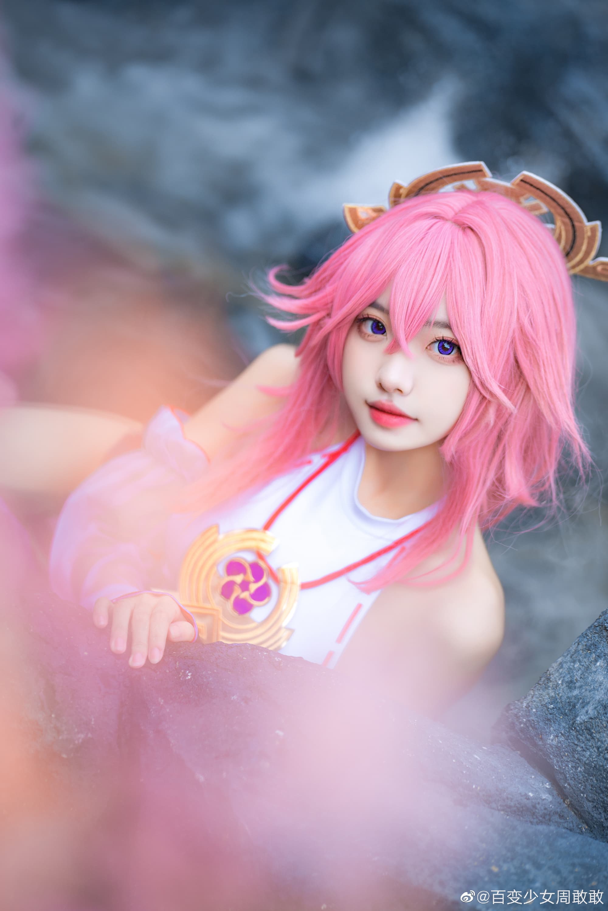 【COS】神子的片子终于发完啦！ 原神 八重神子@百变少女周敢敢 COSPLAY-第8张