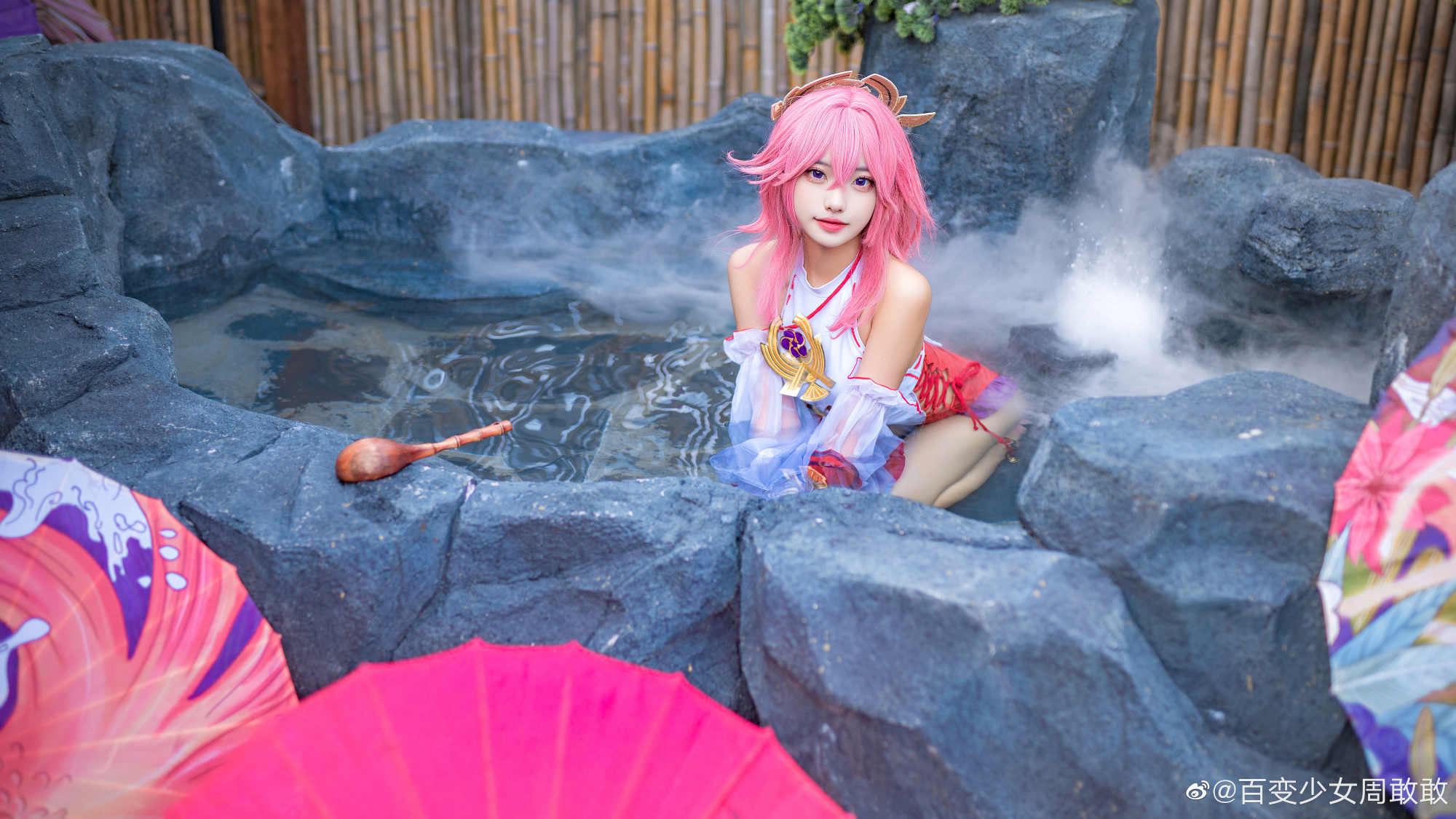 【COS】神子的片子终于发完啦！ 原神 八重神子@百变少女周敢敢 COSPLAY-第9张