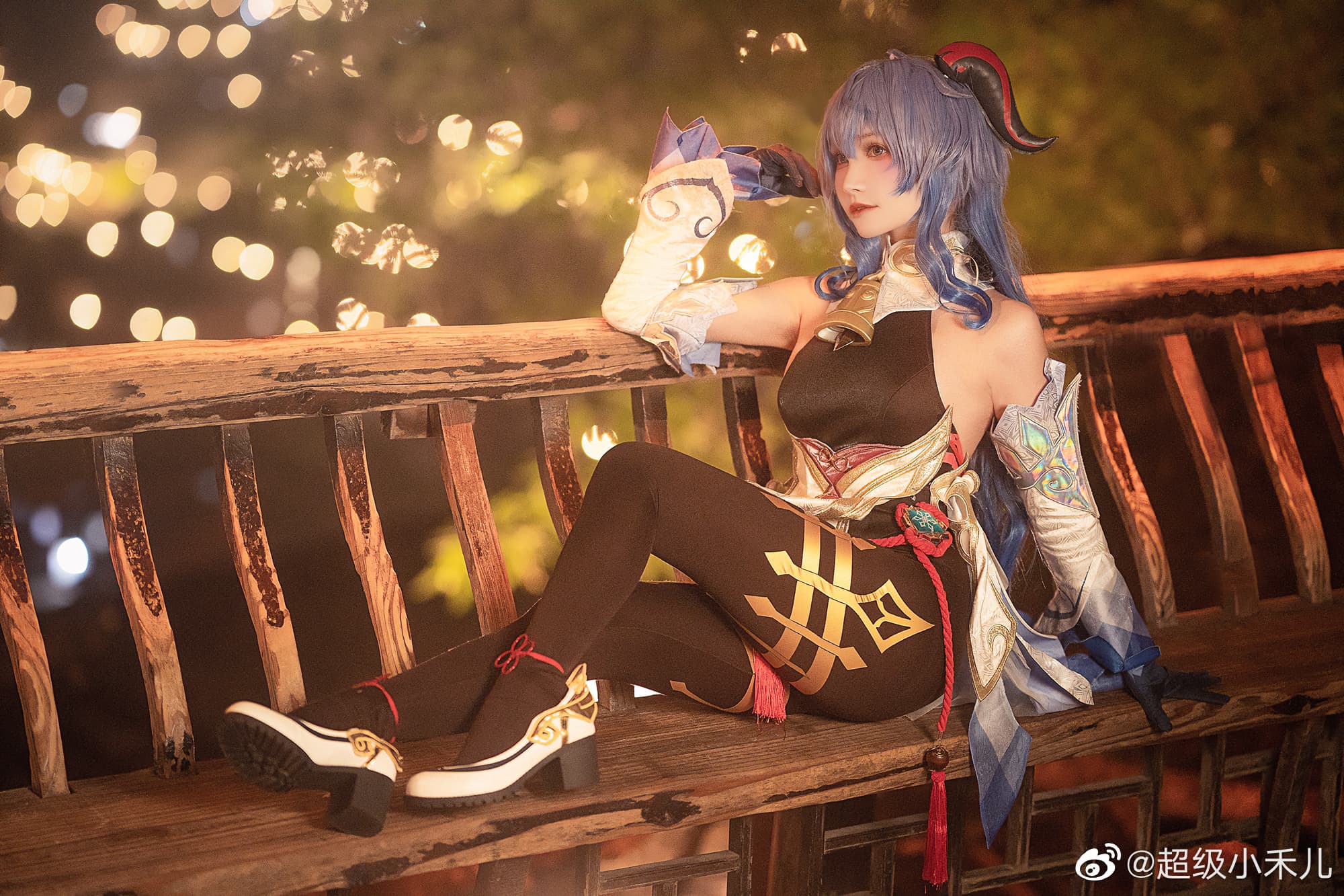 【COS】璃月的夜，结束了，知道了夜晚秘密的你…愿意陪我一起加班吗？原神 甘雨@超级小禾儿 COSPLAY-第2张