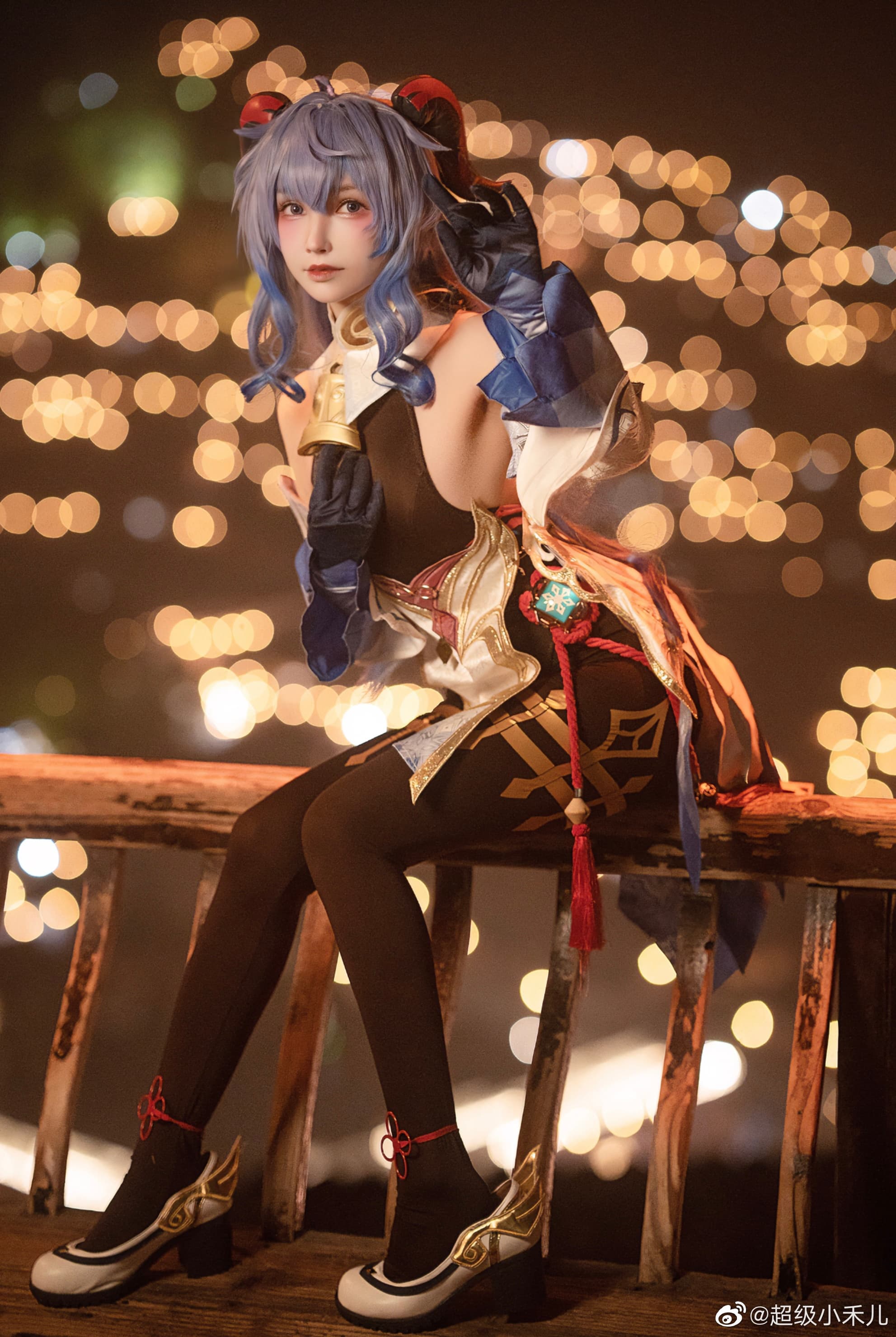 【COS】璃月的夜，结束了，知道了夜晚秘密的你…愿意陪我一起加班吗？原神 甘雨@超级小禾儿 COSPLAY-第4张