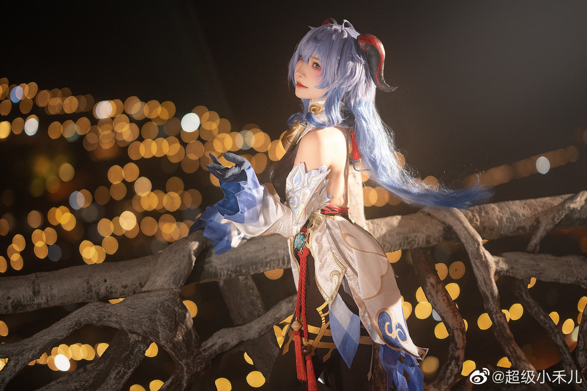 【COS】璃月的夜，结束了，知道了夜晚秘密的你…愿意陪我一起加班吗？原神 甘雨@超级小禾儿 COSPLAY-第6张