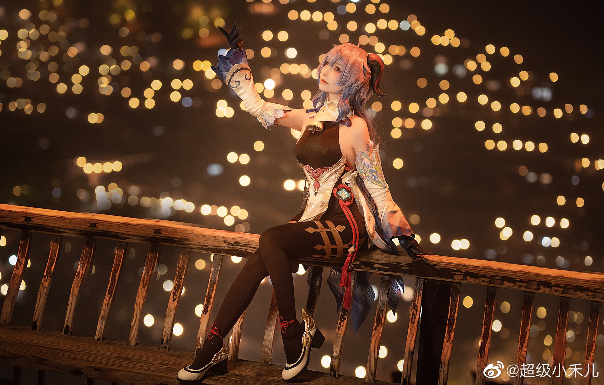 【COS】璃月的夜，结束了，知道了夜晚秘密的你…愿意陪我一起加班吗？原神 甘雨@超级小禾儿 COSPLAY-第7张