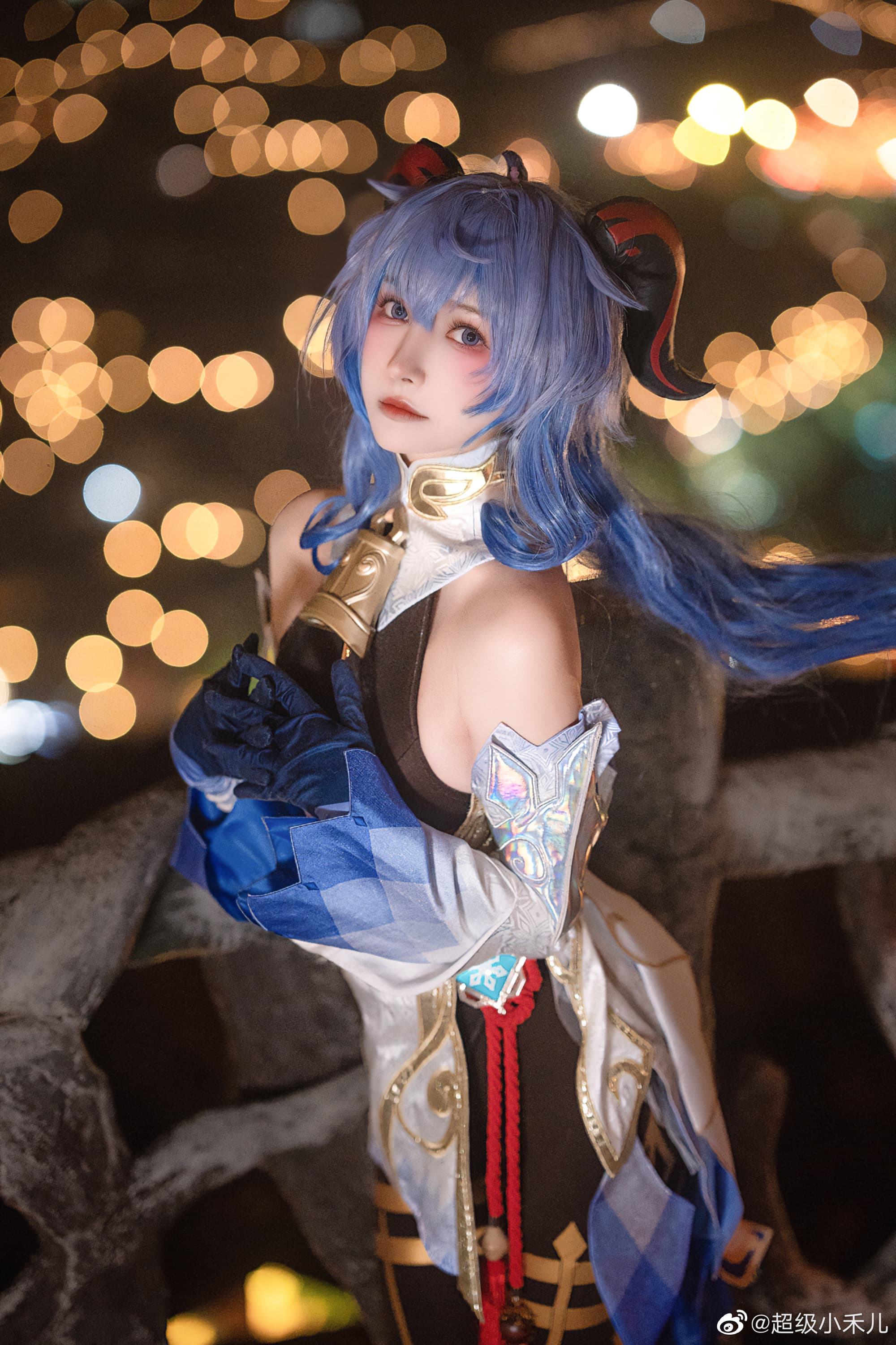 【COS】璃月的夜，结束了，知道了夜晚秘密的你…愿意陪我一起加班吗？原神 甘雨@超级小禾儿 COSPLAY-第8张