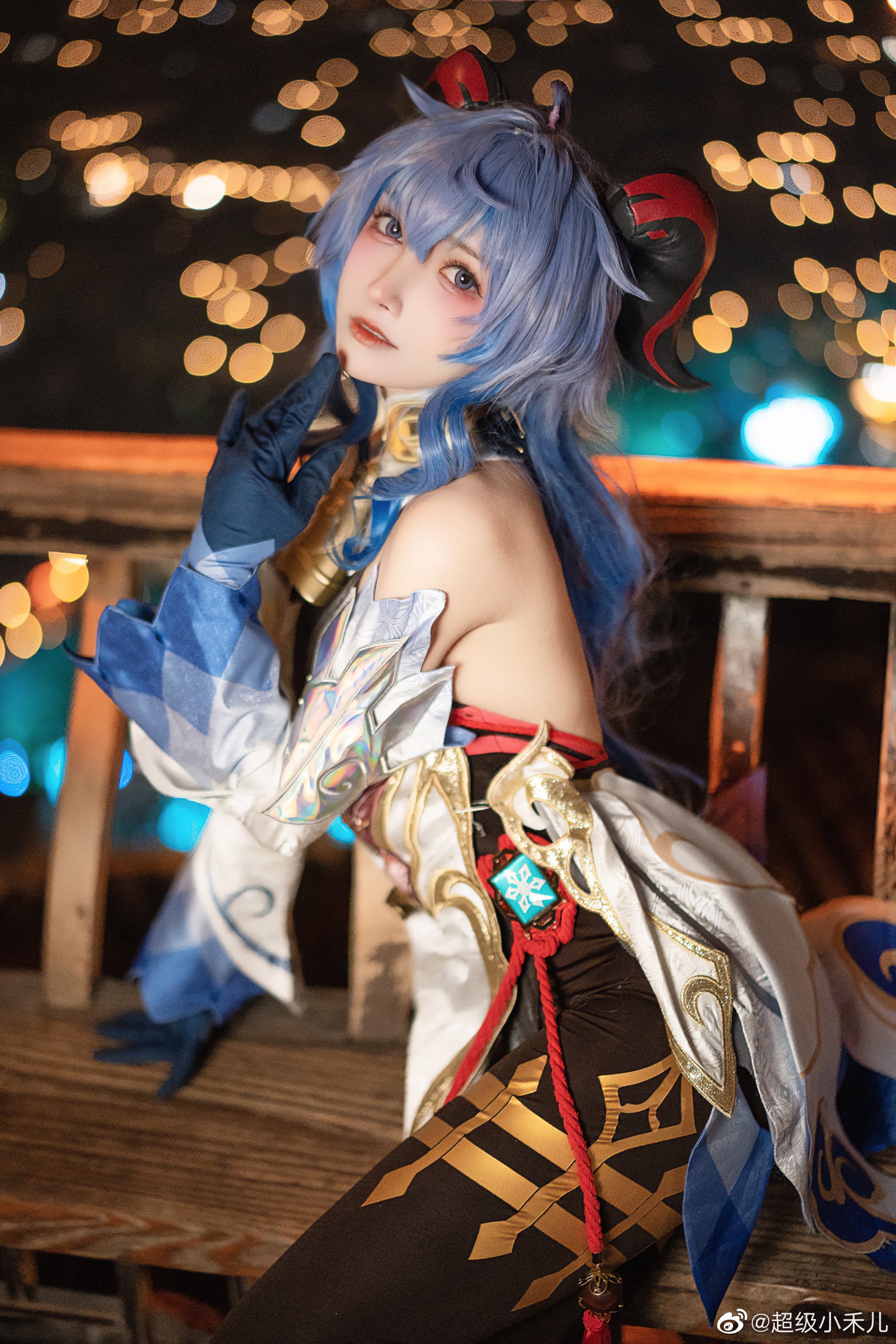 【COS】璃月的夜，结束了，知道了夜晚秘密的你…愿意陪我一起加班吗？原神 甘雨@超级小禾儿 COSPLAY-第9张