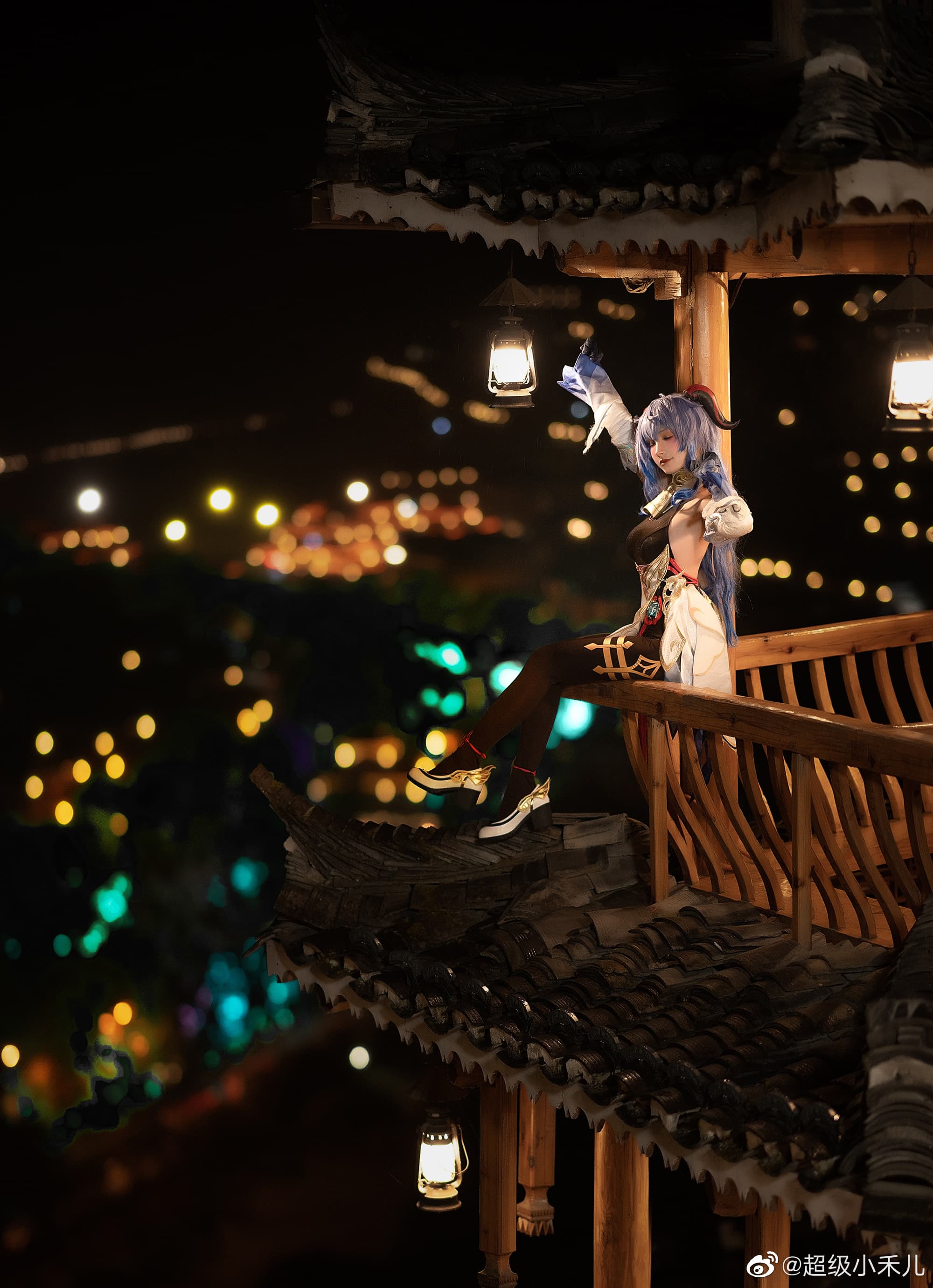 【COS】璃月的夜，结束了，知道了夜晚秘密的你…愿意陪我一起加班吗？原神 甘雨@超级小禾儿 COSPLAY-第11张