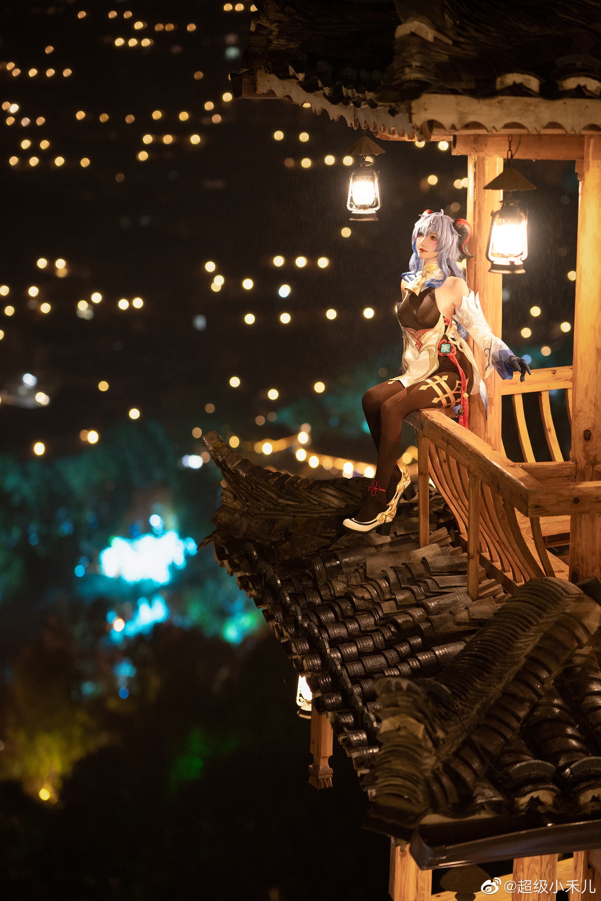 【COS】璃月的夜，结束了，知道了夜晚秘密的你…愿意陪我一起加班吗？原神 甘雨@超级小禾儿 COSPLAY-第13张