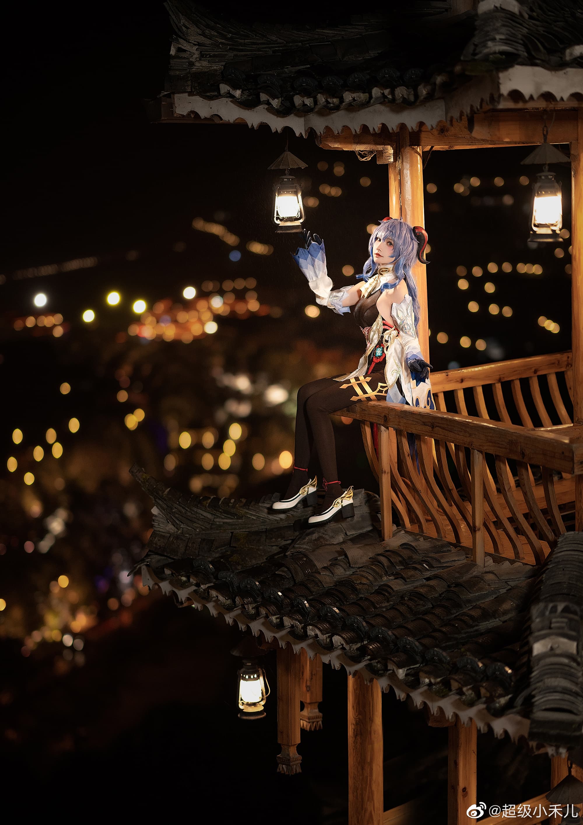 【COS】璃月的夜，结束了，知道了夜晚秘密的你…愿意陪我一起加班吗？原神 甘雨@超级小禾儿 COSPLAY-第15张