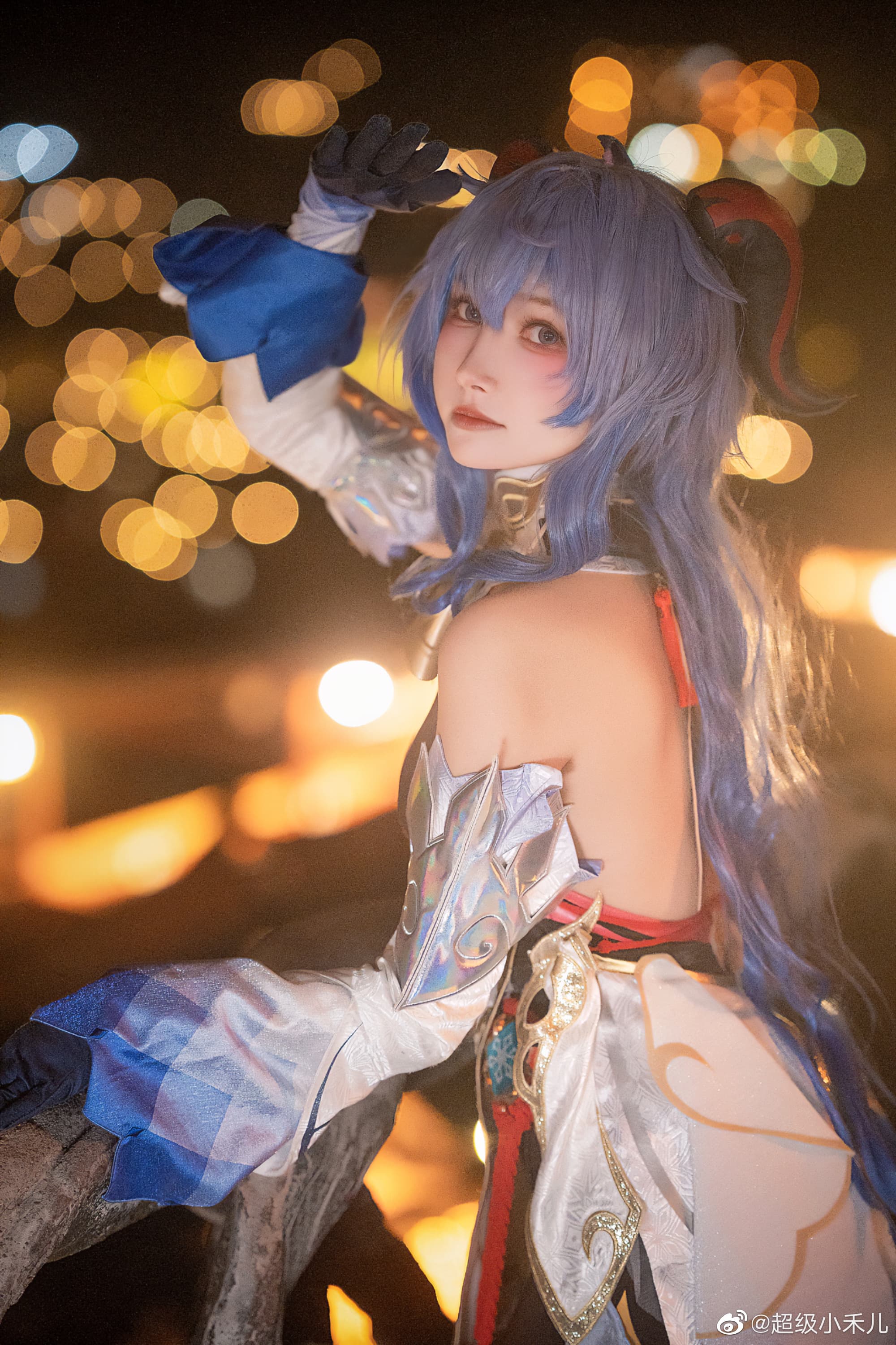 【COS】璃月的夜，结束了，知道了夜晚秘密的你…愿意陪我一起加班吗？原神 甘雨@超级小禾儿 COSPLAY-第16张