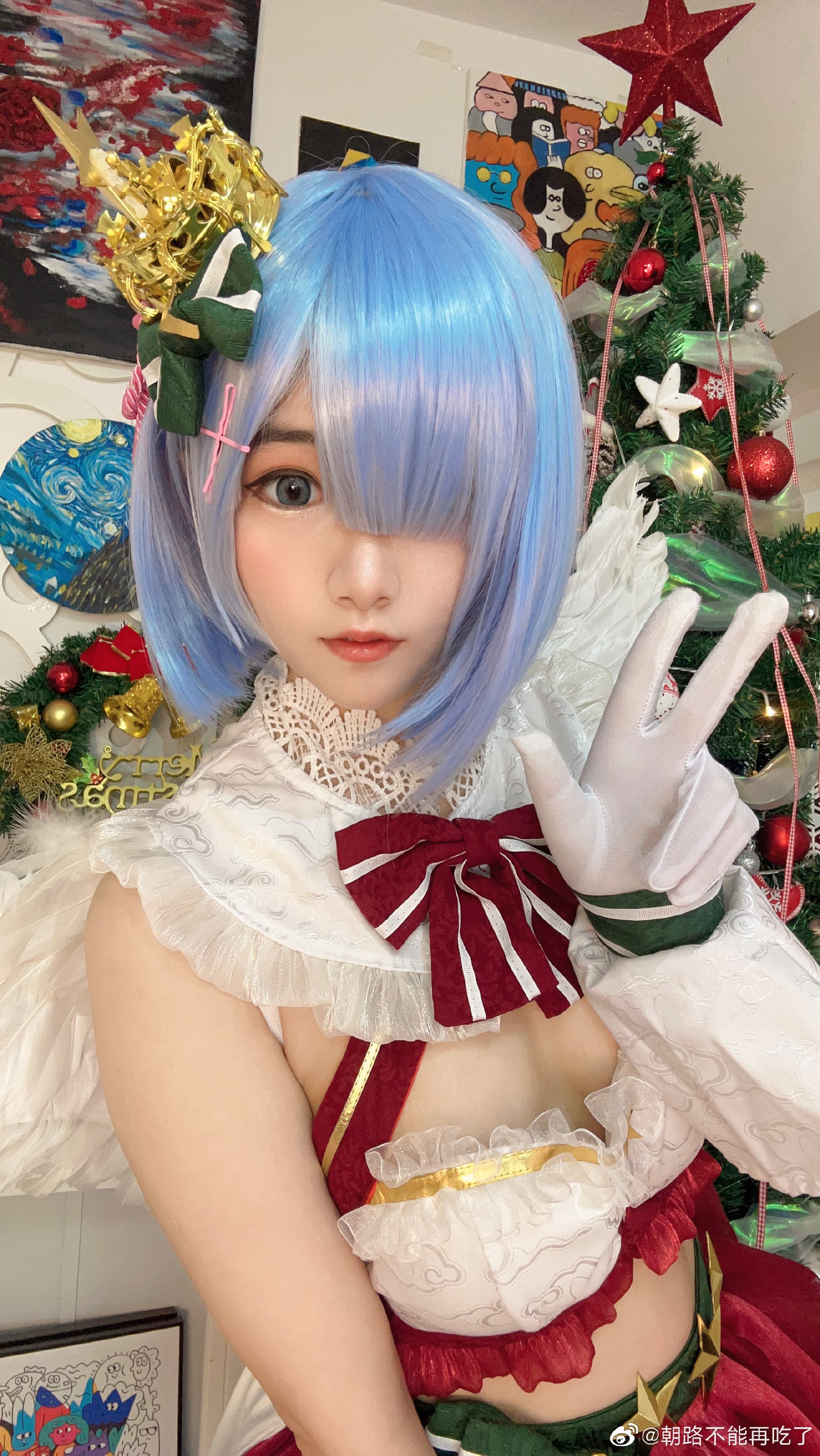 【COS预告】是圣诞蕾姆啦！ 正片12月发哦@朝路不能再吃了 COSPLAY-第1张