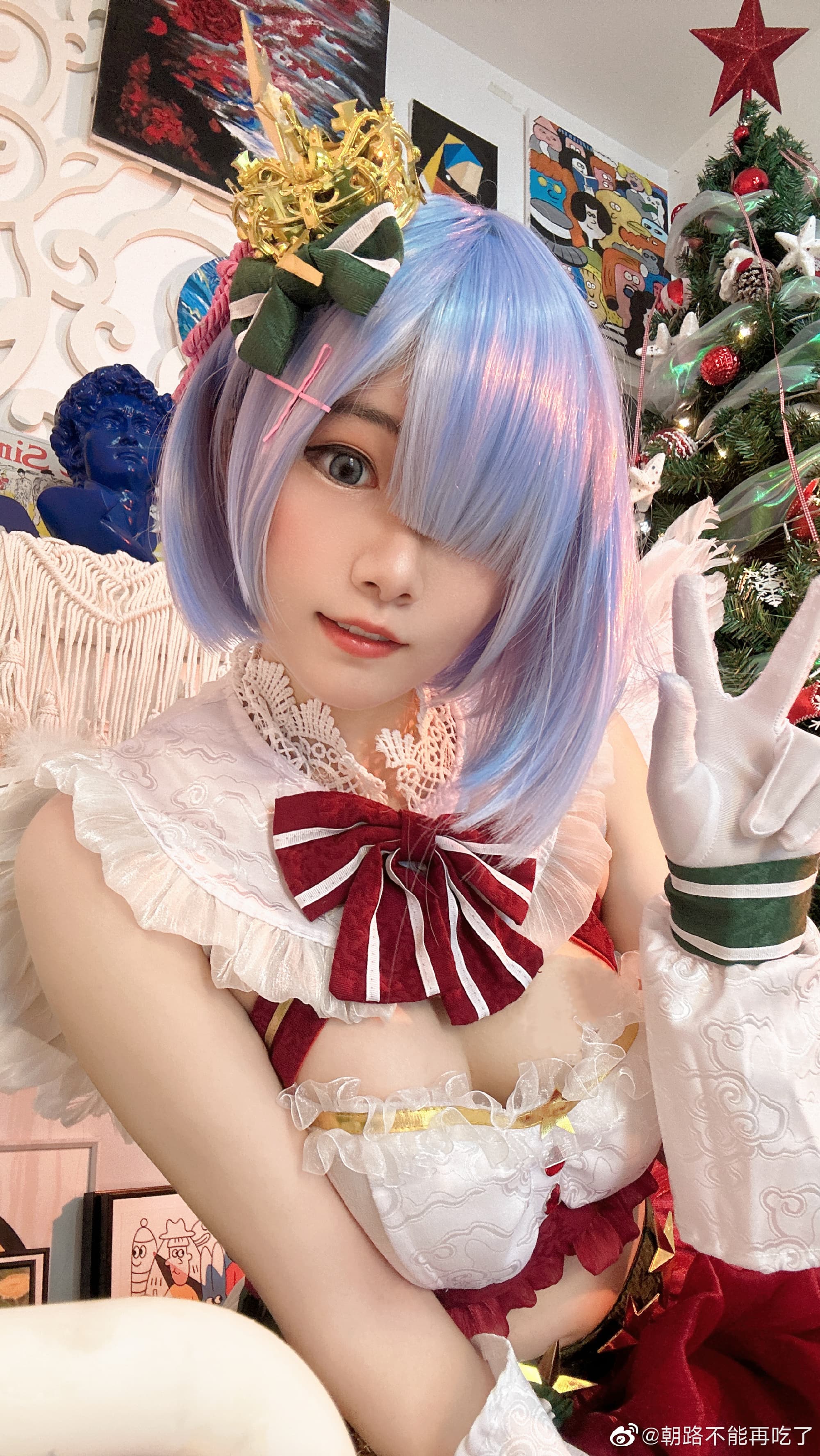 【COS预告】是圣诞蕾姆啦！ 正片12月发哦@朝路不能再吃了 COSPLAY-第2张