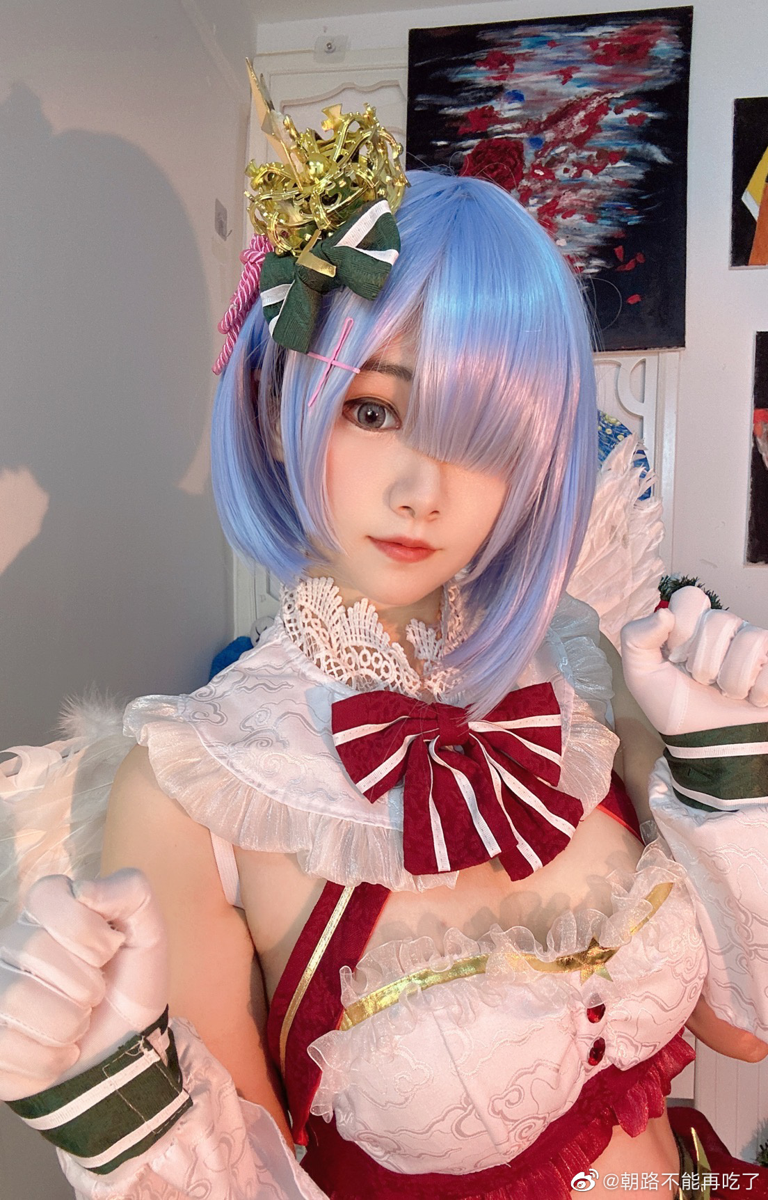 【COS预告】是圣诞蕾姆啦！ 正片12月发哦@朝路不能再吃了 COSPLAY-第4张