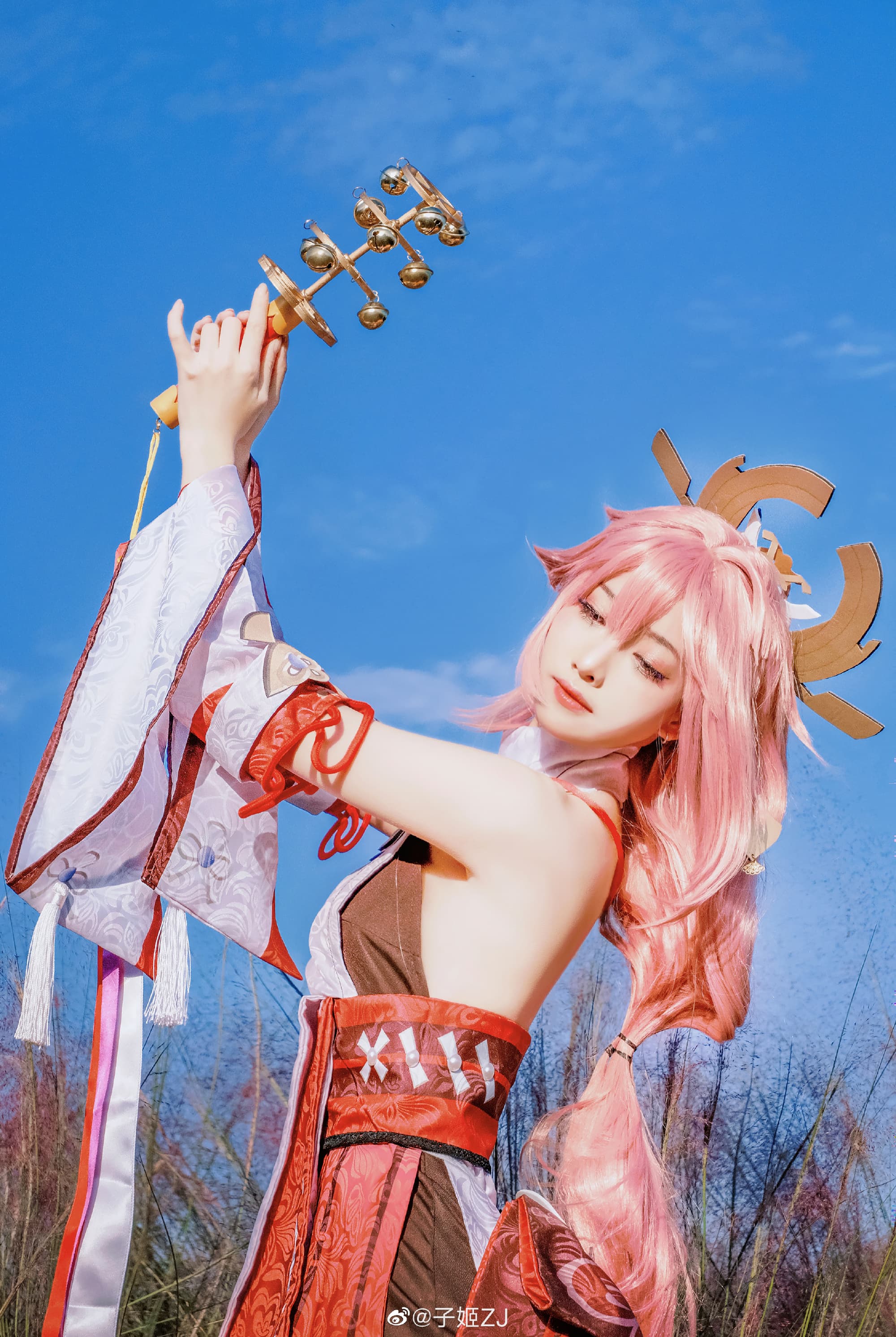 【COS】初次见面… 我是鸣神大社的宫司～ ​​​ 原神 八重神子@子姬ZJ COSPLAY-第2张