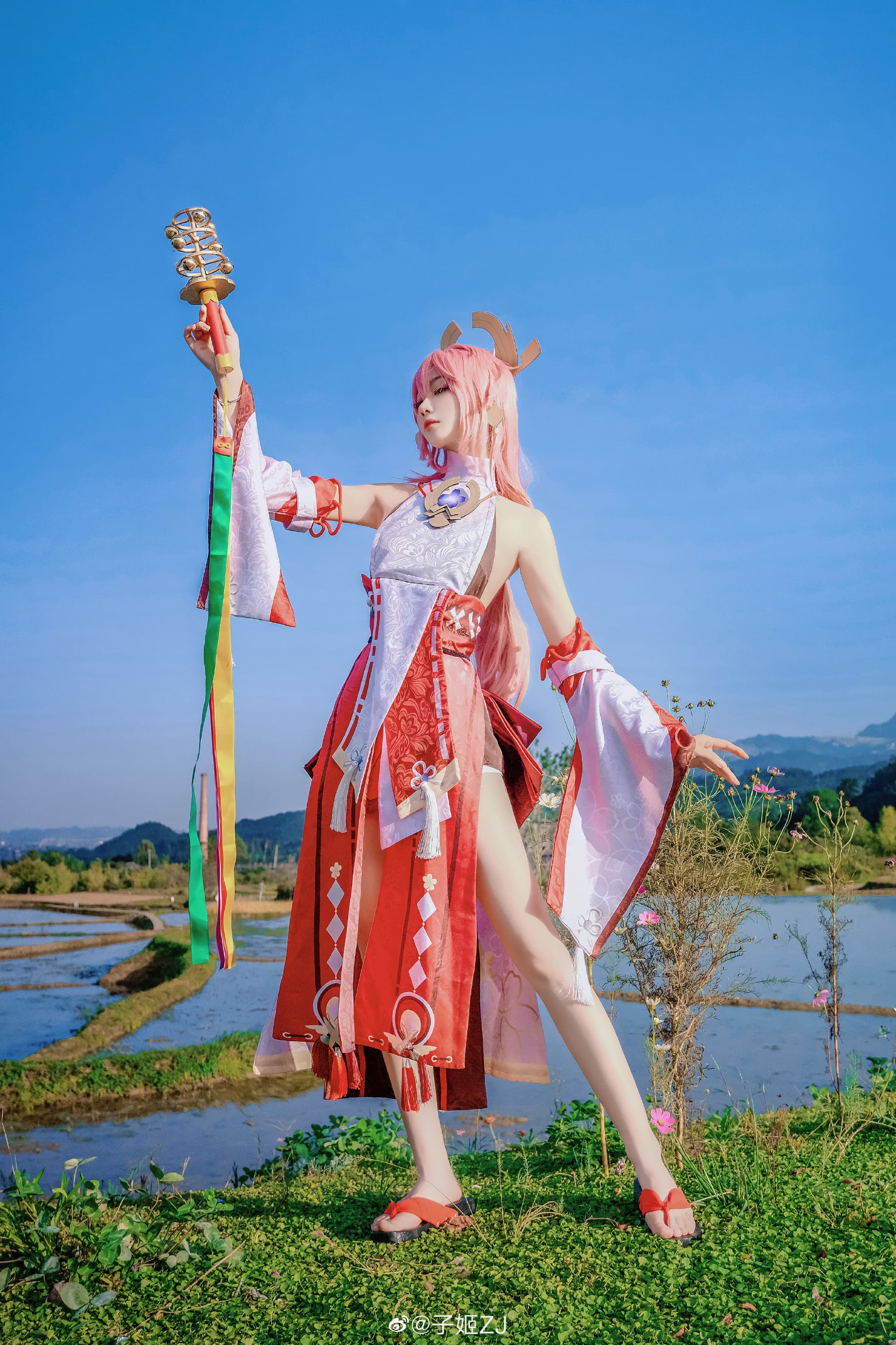 【COS】初次见面… 我是鸣神大社的宫司～ ​​​ 原神 八重神子@子姬ZJ COSPLAY-第3张