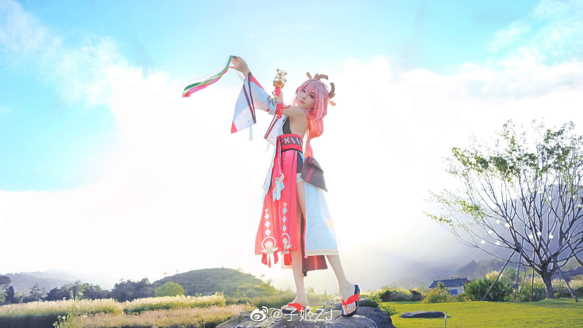 【COS】初次见面… 我是鸣神大社的宫司～ ​​​ 原神 八重神子@子姬ZJ COSPLAY-第4张