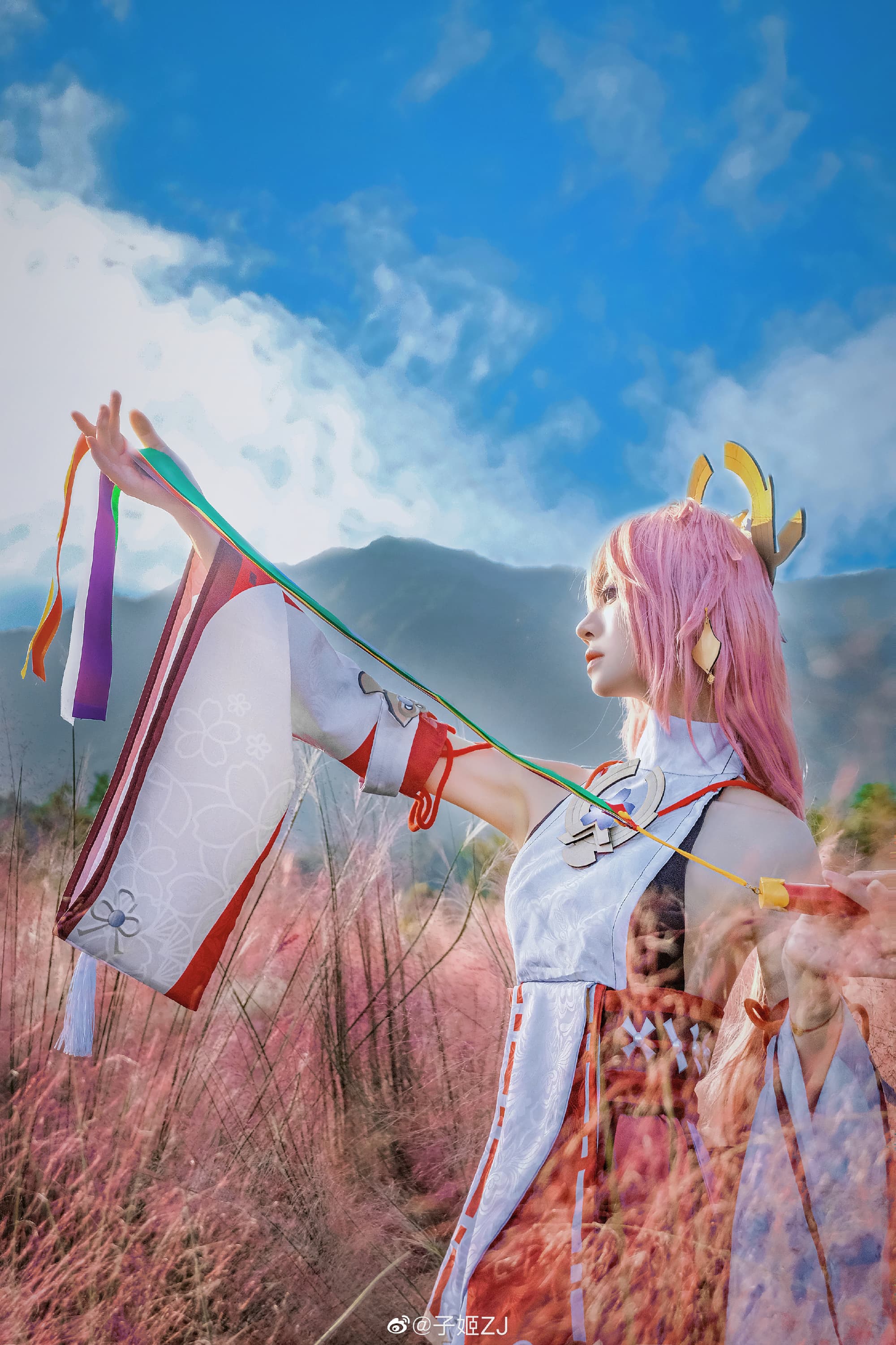 【COS】初次见面… 我是鸣神大社的宫司～ ​​​ 原神 八重神子@子姬ZJ COSPLAY-第5张