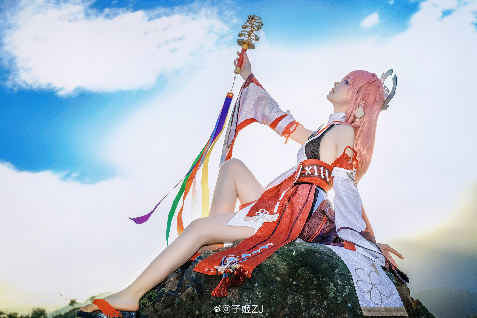 【COS】初次见面… 我是鸣神大社的宫司～ ​​​ 原神 八重神子@子姬ZJ COSPLAY-第6张