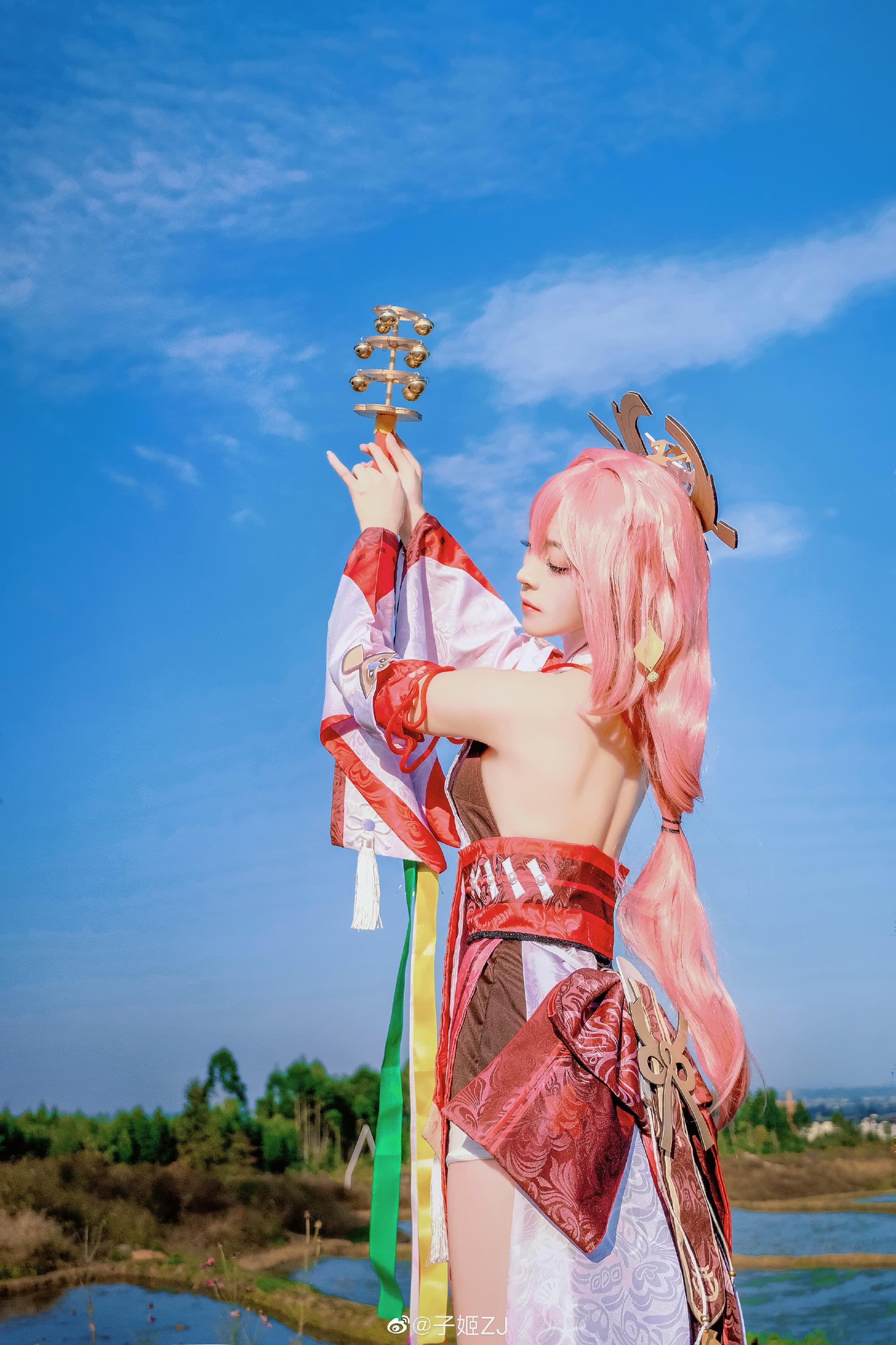 【COS】初次见面… 我是鸣神大社的宫司～ ​​​ 原神 八重神子@子姬ZJ COSPLAY-第7张