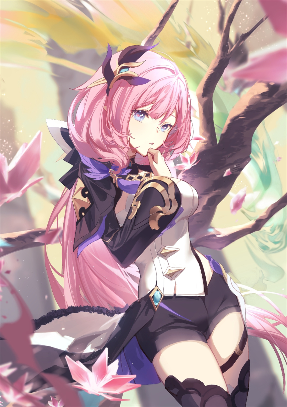 【插画美图】一位可爱迷人又神秘的少女 蹦坏3 爱莉希雅同人角色插画推荐~ P站美图-第2张