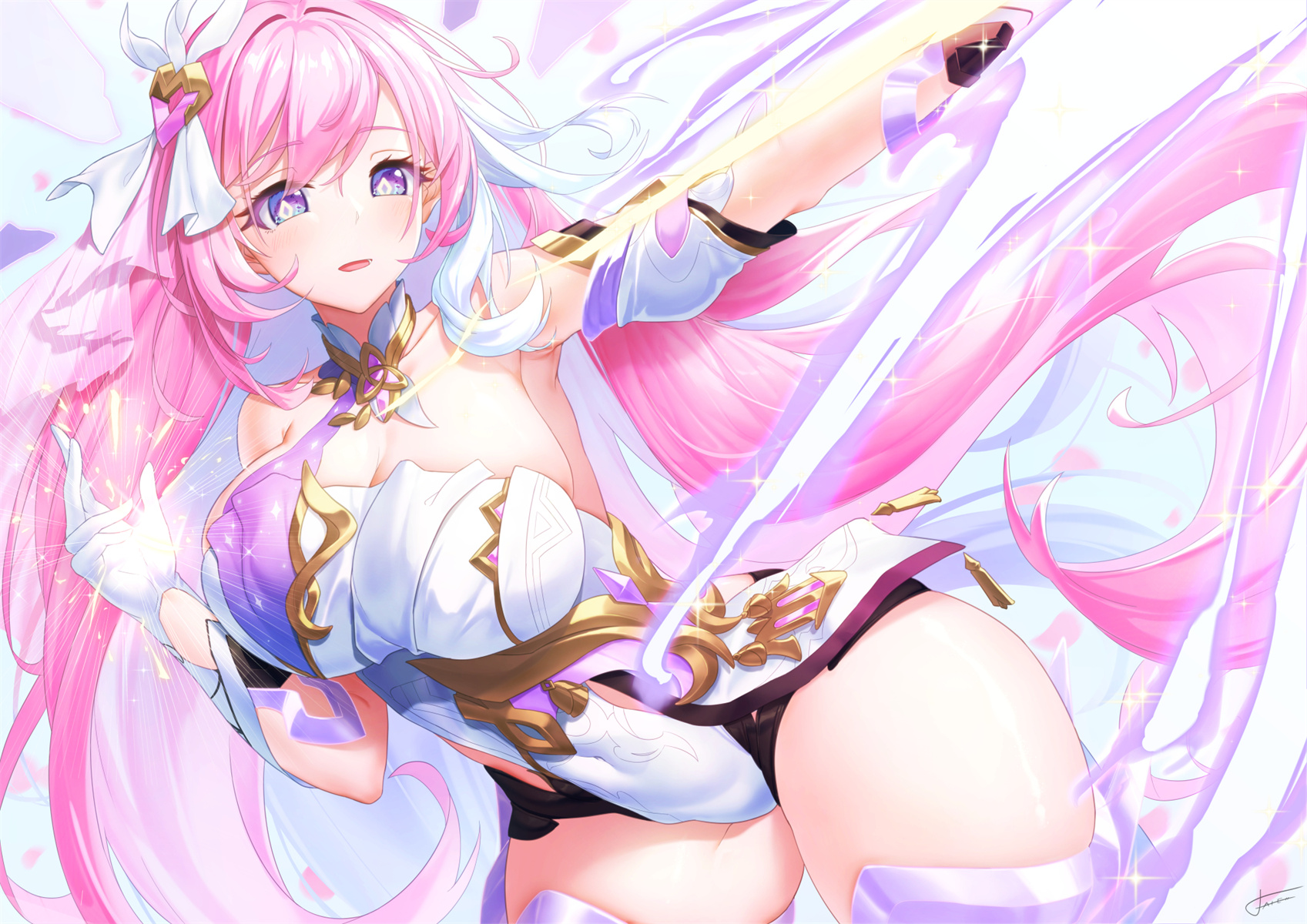 【插画美图】一位可爱迷人又神秘的少女 蹦坏3 爱莉希雅同人角色插画推荐~ P站美图-第10张
