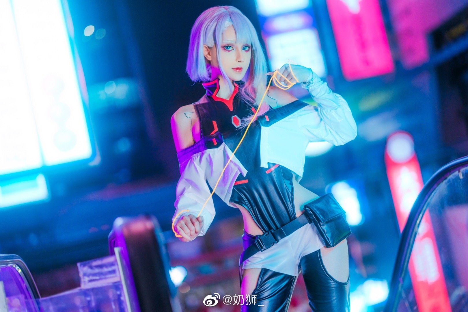 【COS】和我一起上月球吧。 赛博朋克边缘行者 露西lucy@奶狮_ COSPLAY-第3张