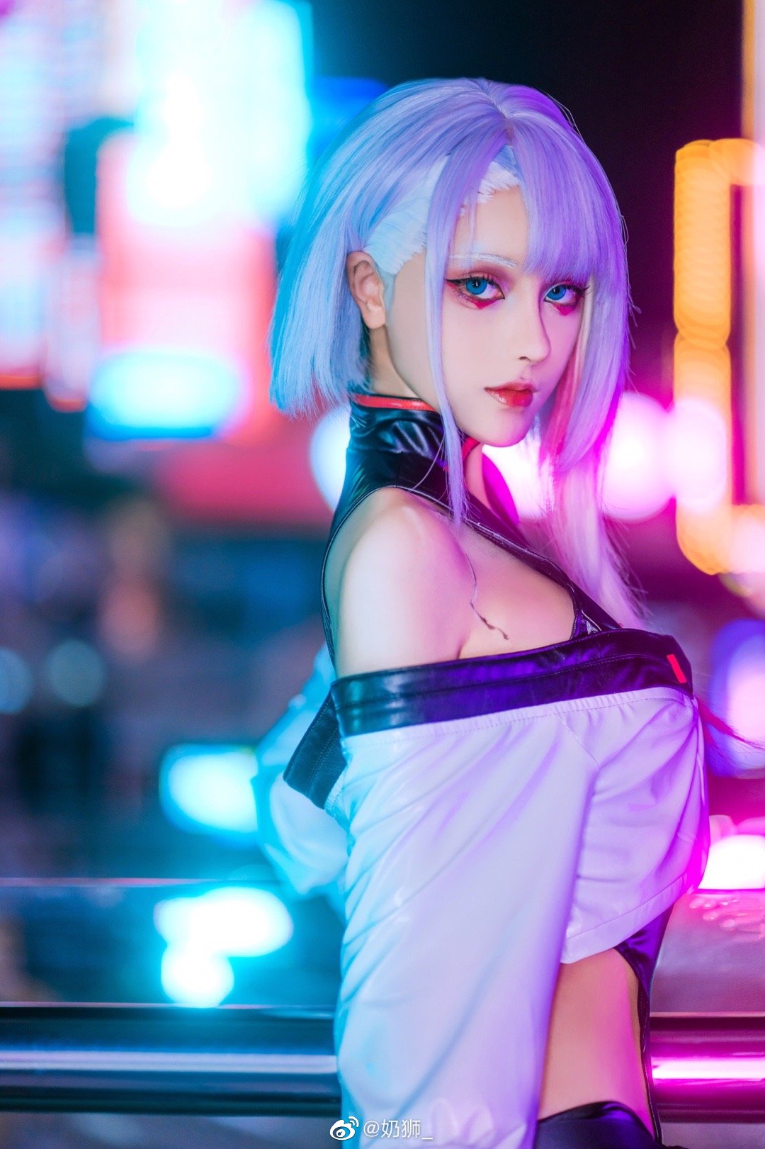 【COS】和我一起上月球吧。 赛博朋克边缘行者 露西lucy@奶狮_ COSPLAY-第4张