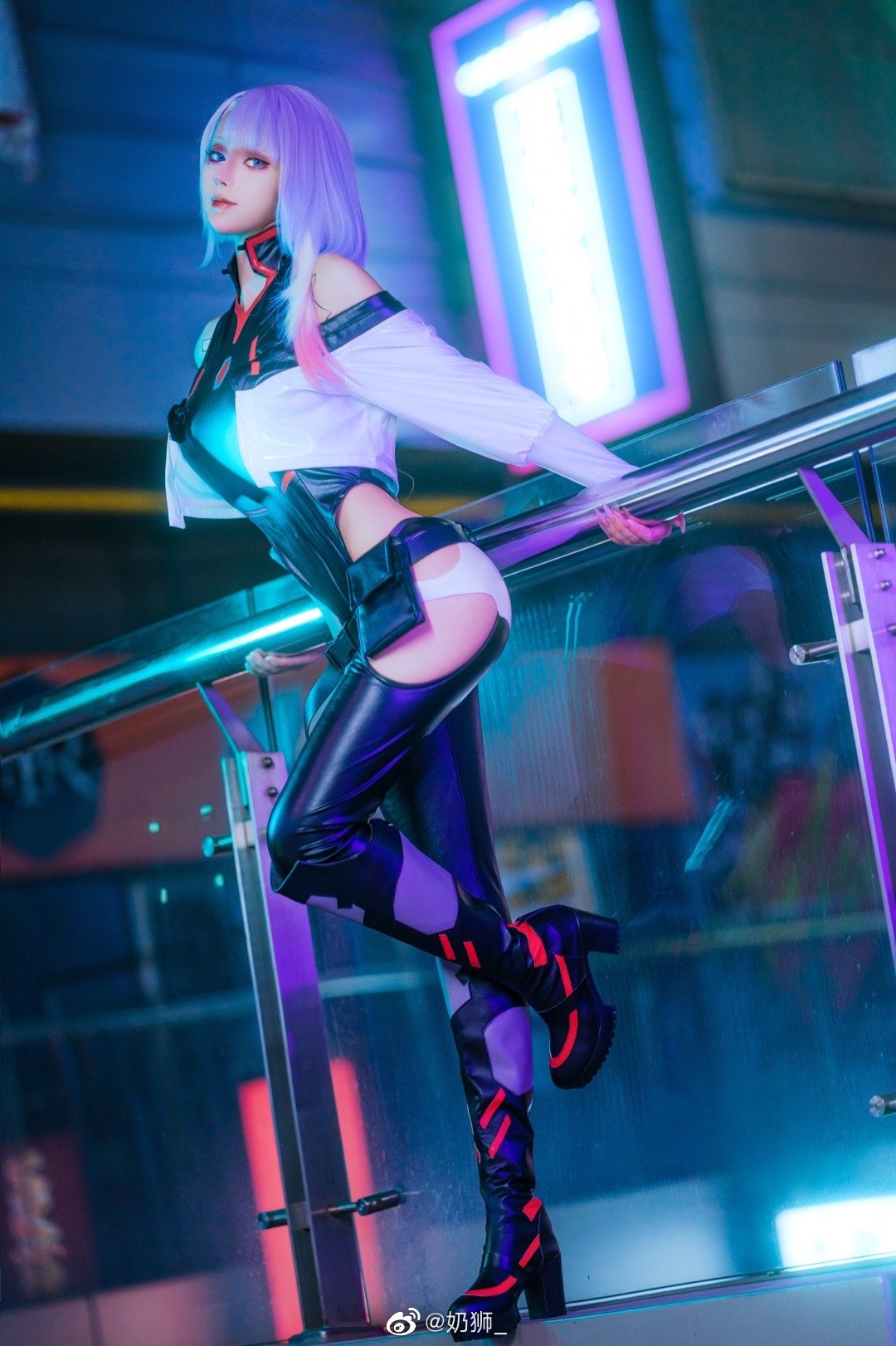 【COS】和我一起上月球吧。 赛博朋克边缘行者 露西lucy@奶狮_ COSPLAY-第5张