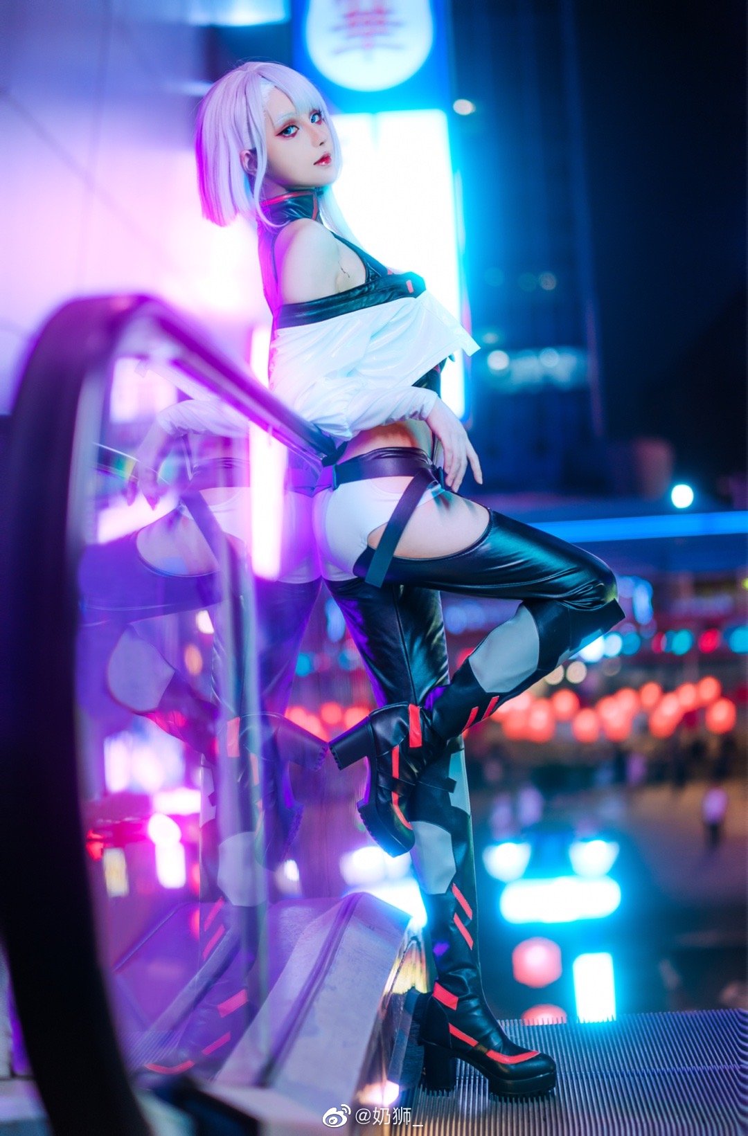 【COS】和我一起上月球吧。 赛博朋克边缘行者 露西lucy@奶狮_ COSPLAY-第10张
