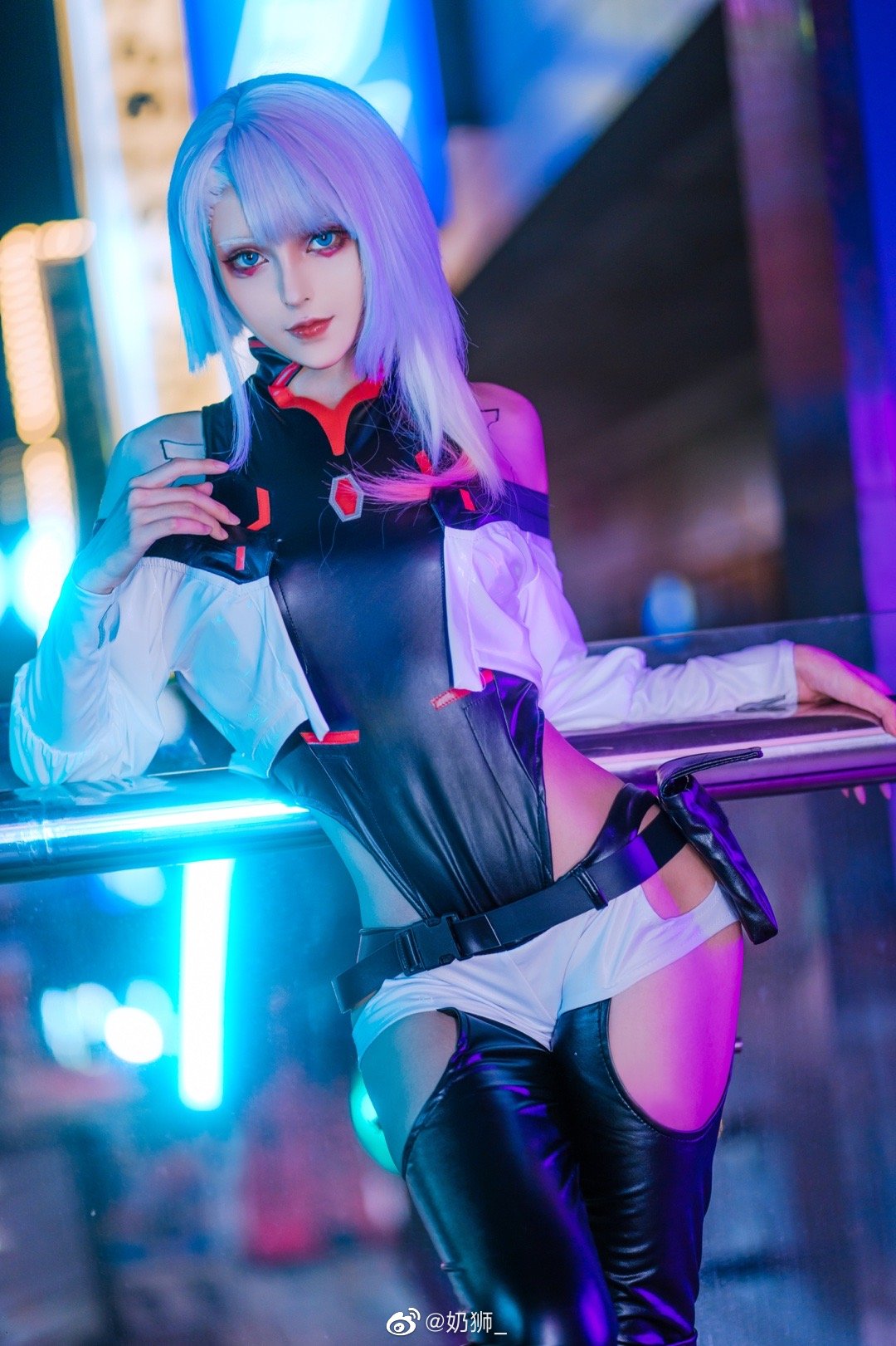 【COS】和我一起上月球吧。 赛博朋克边缘行者 露西lucy@奶狮_ COSPLAY-第12张