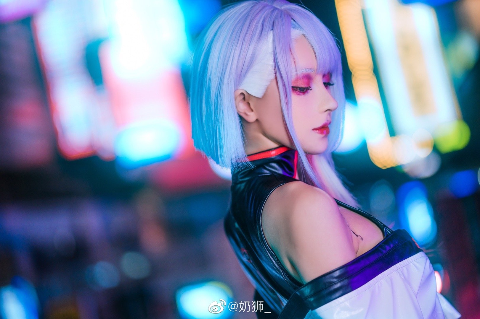 【COS】和我一起上月球吧。 赛博朋克边缘行者 露西lucy@奶狮_ COSPLAY-第14张
