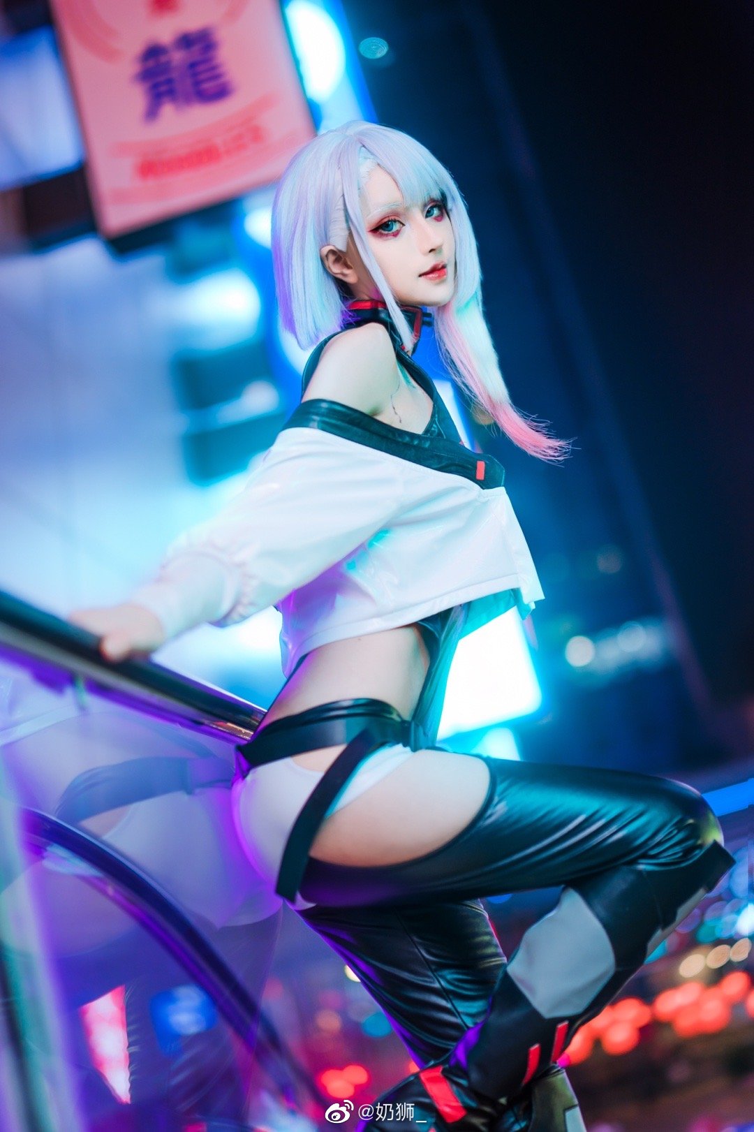 【COS】和我一起上月球吧。 赛博朋克边缘行者 露西lucy@奶狮_ COSPLAY-第16张