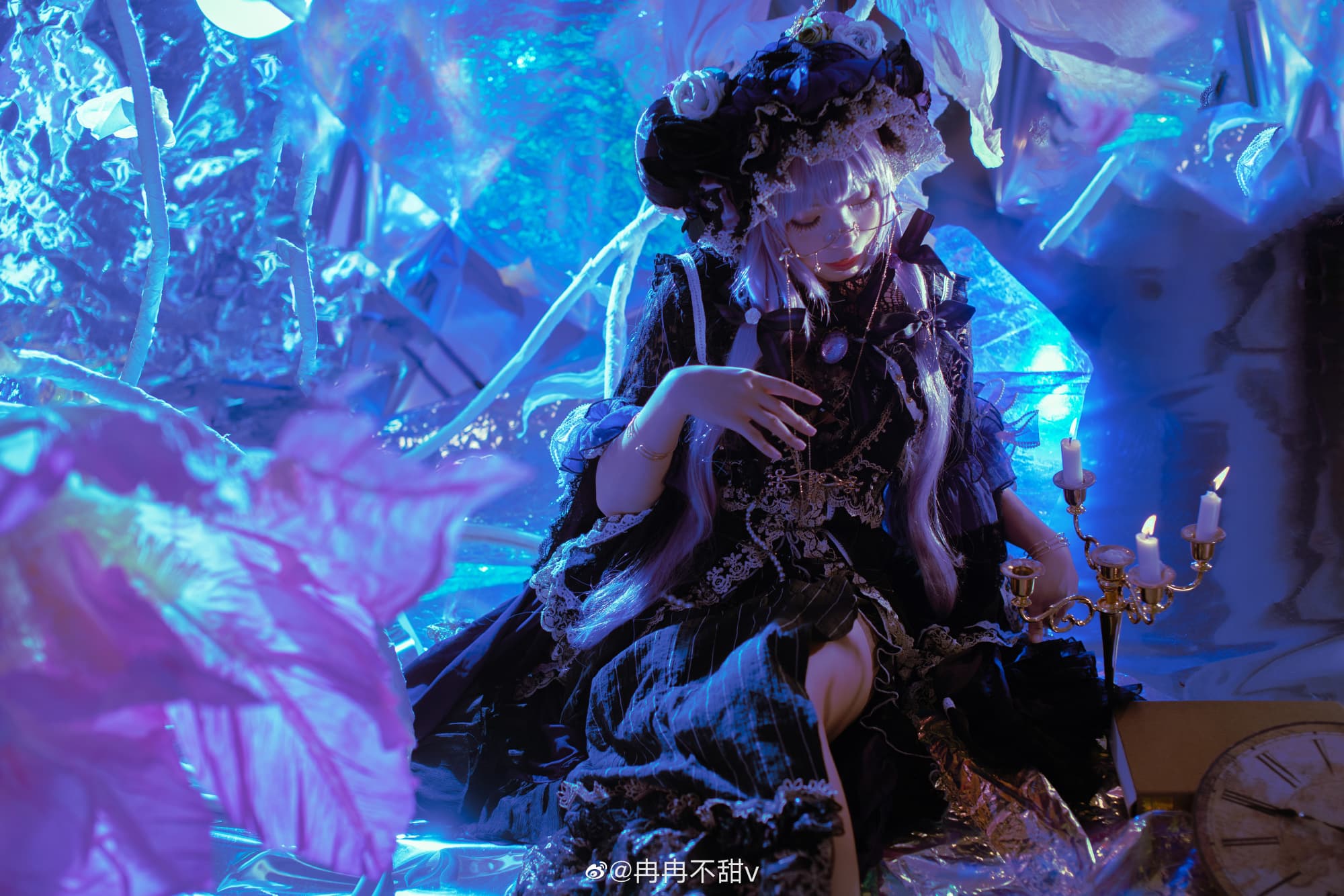 【COS】一百年来，每天都过着与书为伍的日子。居住在恶魔栖息的红魔馆，被称为红魔馆的头脑。 东方project 帕秋莉·诺蕾姬@冉冉不甜v COSPLAY-第4张