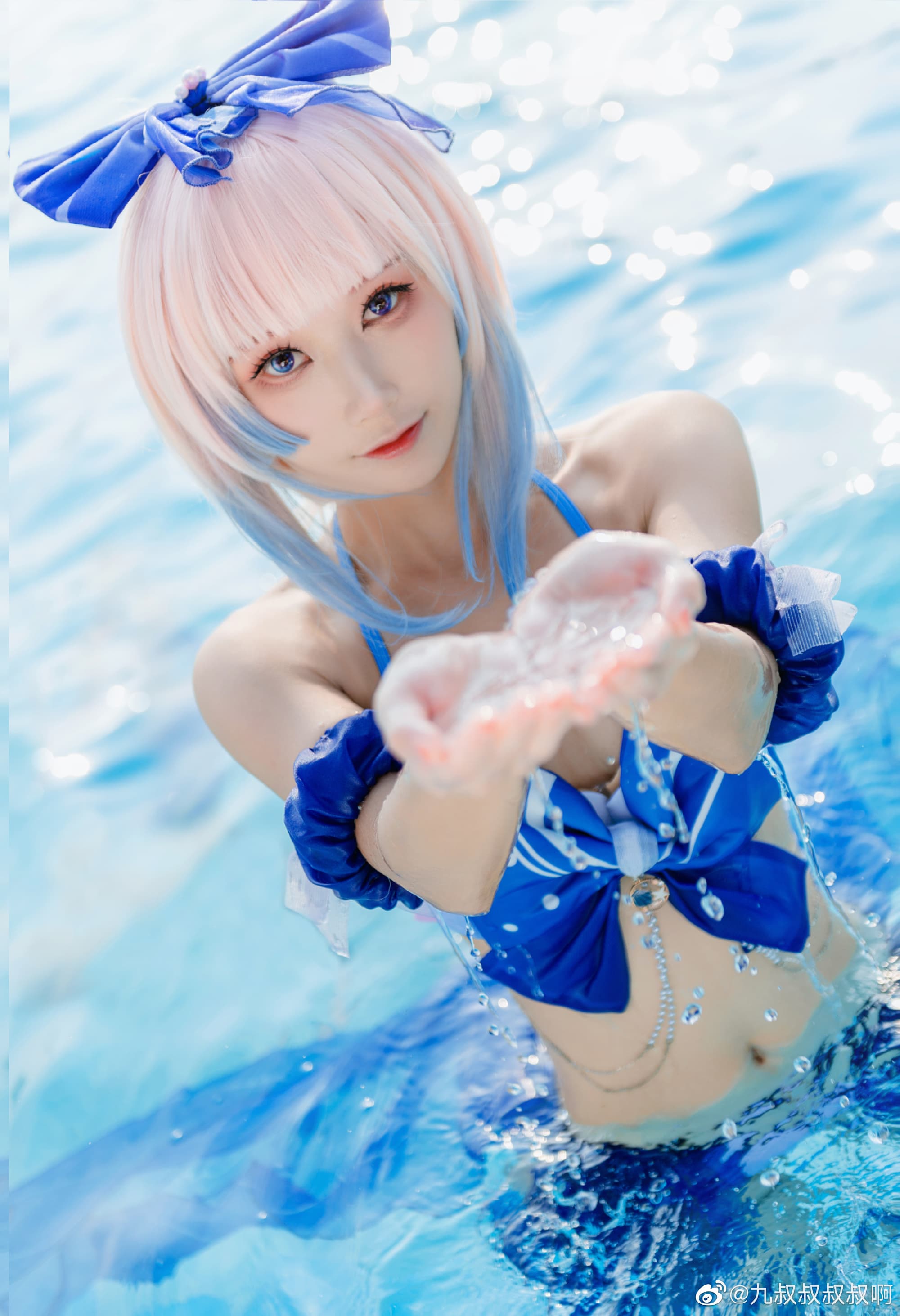 【COS】海中的游鱼，也有自己的方向 原神 珊瑚宫心海@九叔叔叔叔啊 COSPLAY-第2张