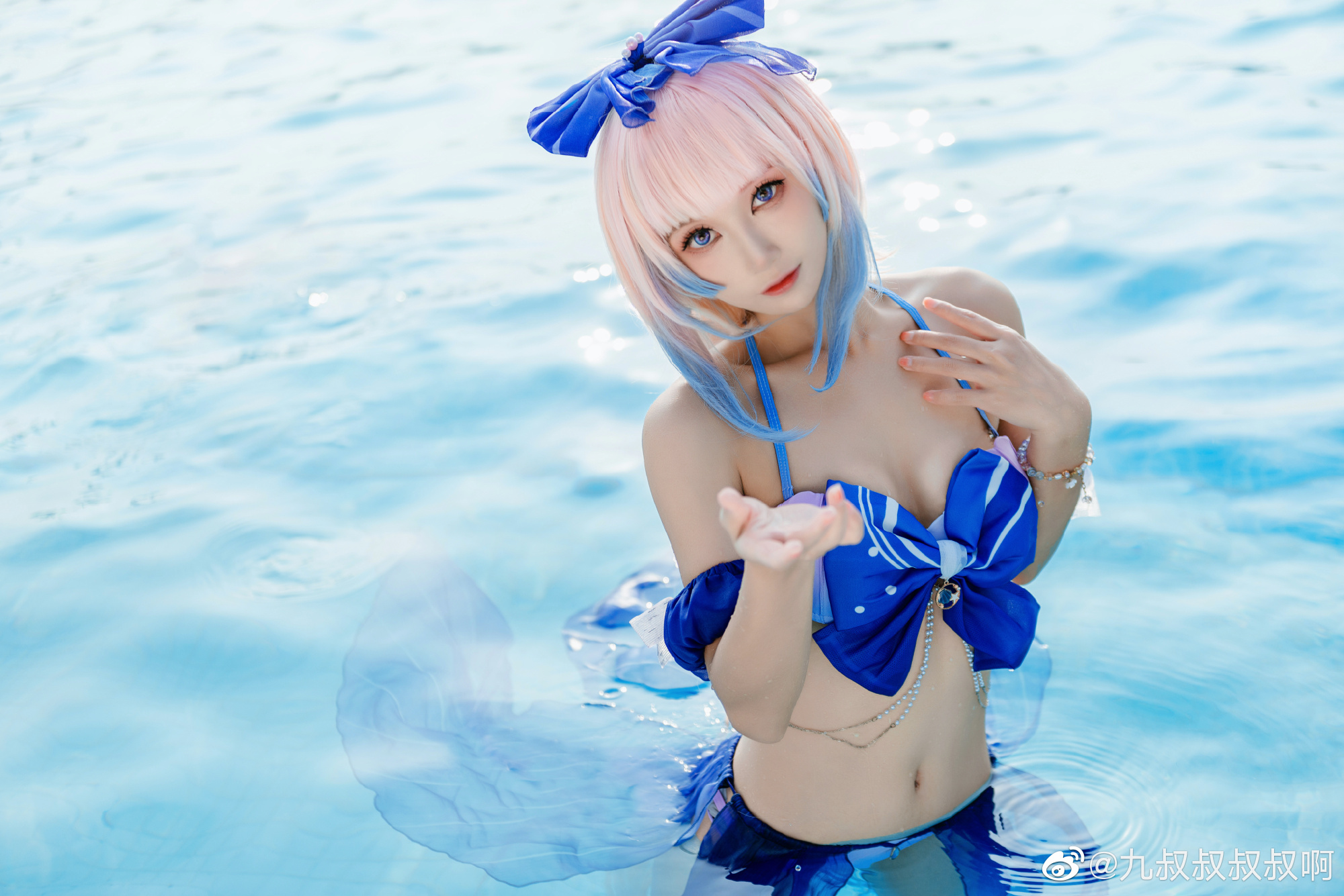 【COS】海中的游鱼，也有自己的方向 原神 珊瑚宫心海@九叔叔叔叔啊 COSPLAY-第3张