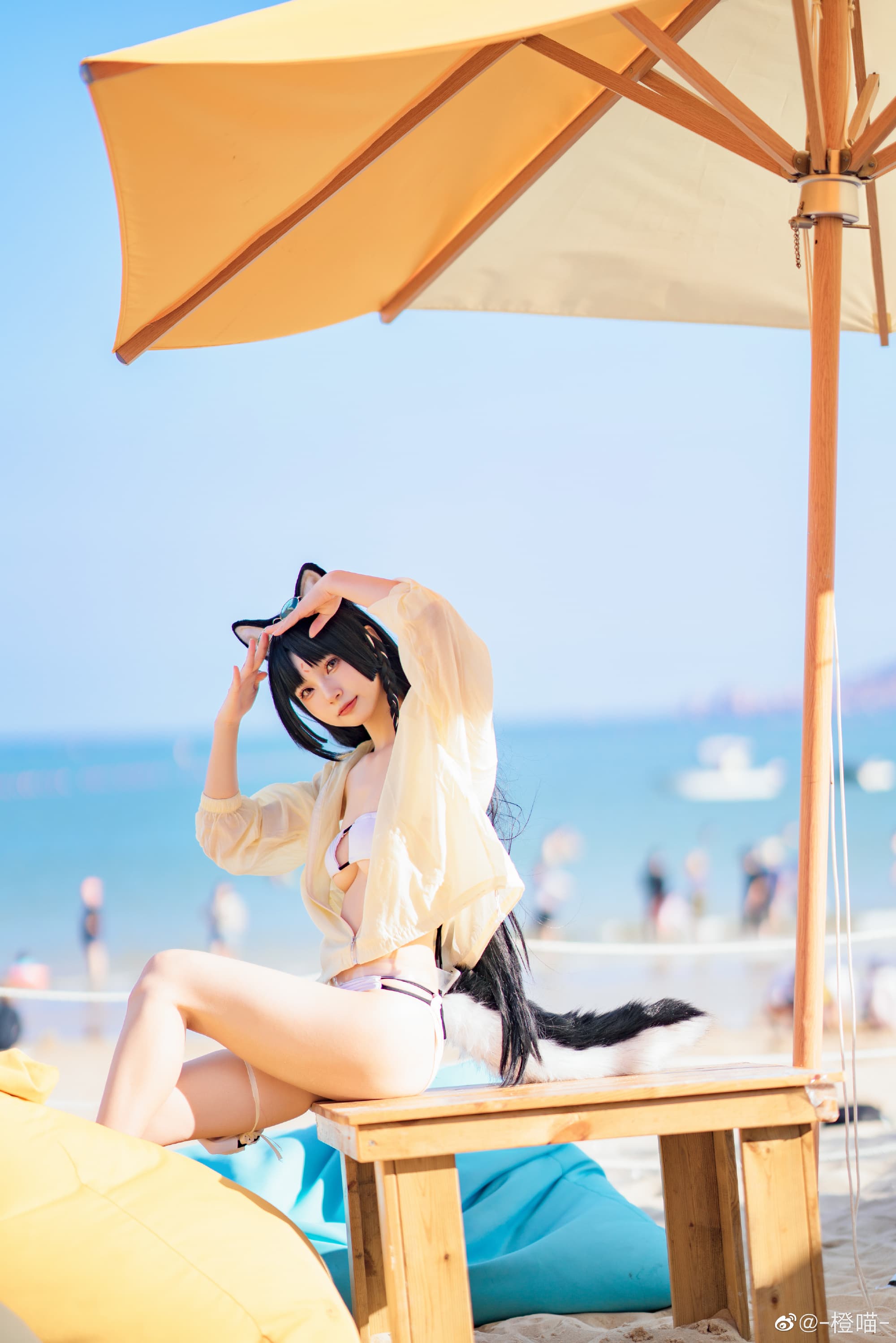 【COS】小森来也！博士，有小森在，你便安心做事罢！ 明日方舟 嵯峨 泳装@-橙喵- COSPLAY-第7张