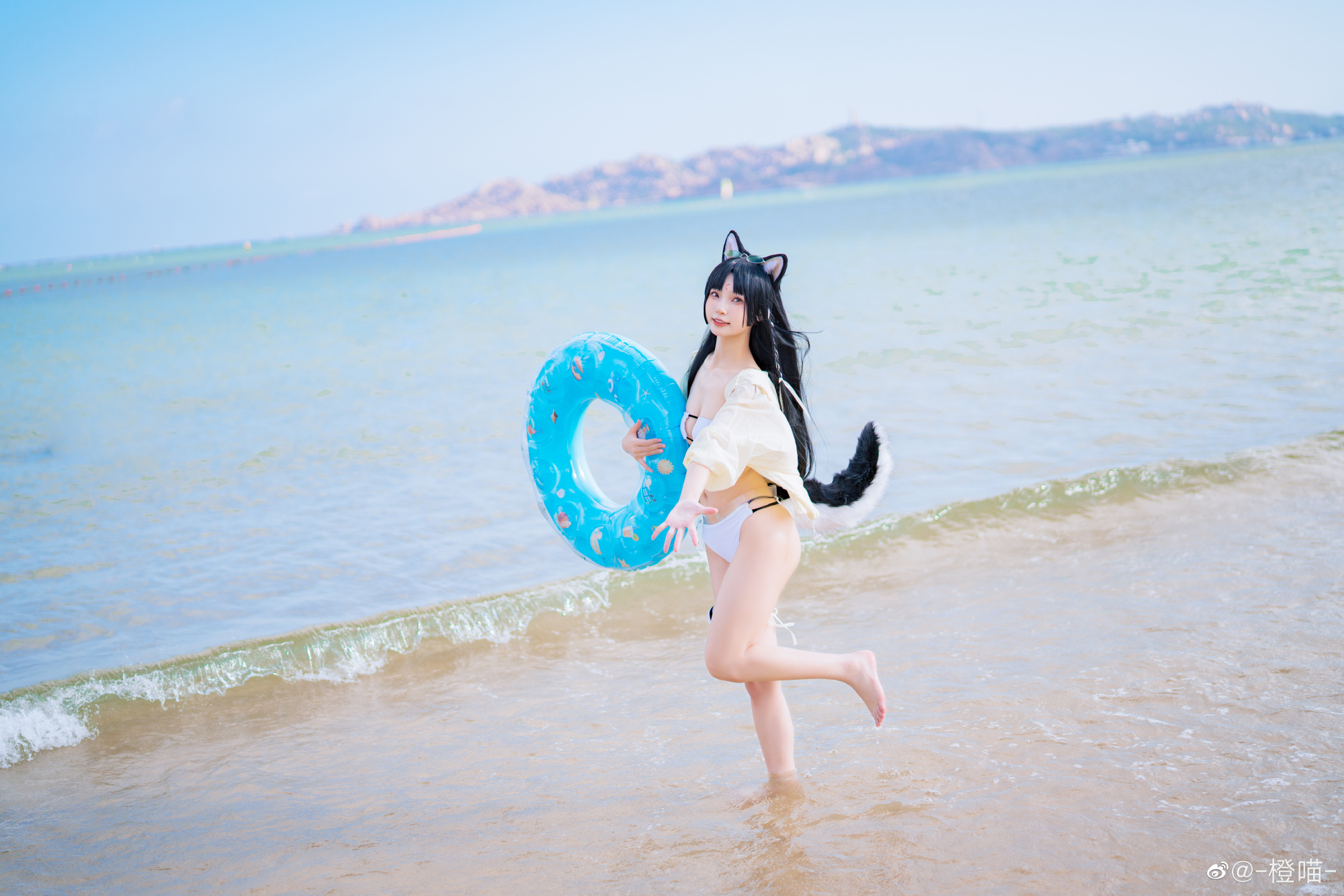 【COS】小森来也！博士，有小森在，你便安心做事罢！ 明日方舟 嵯峨 泳装@-橙喵- COSPLAY-第8张
