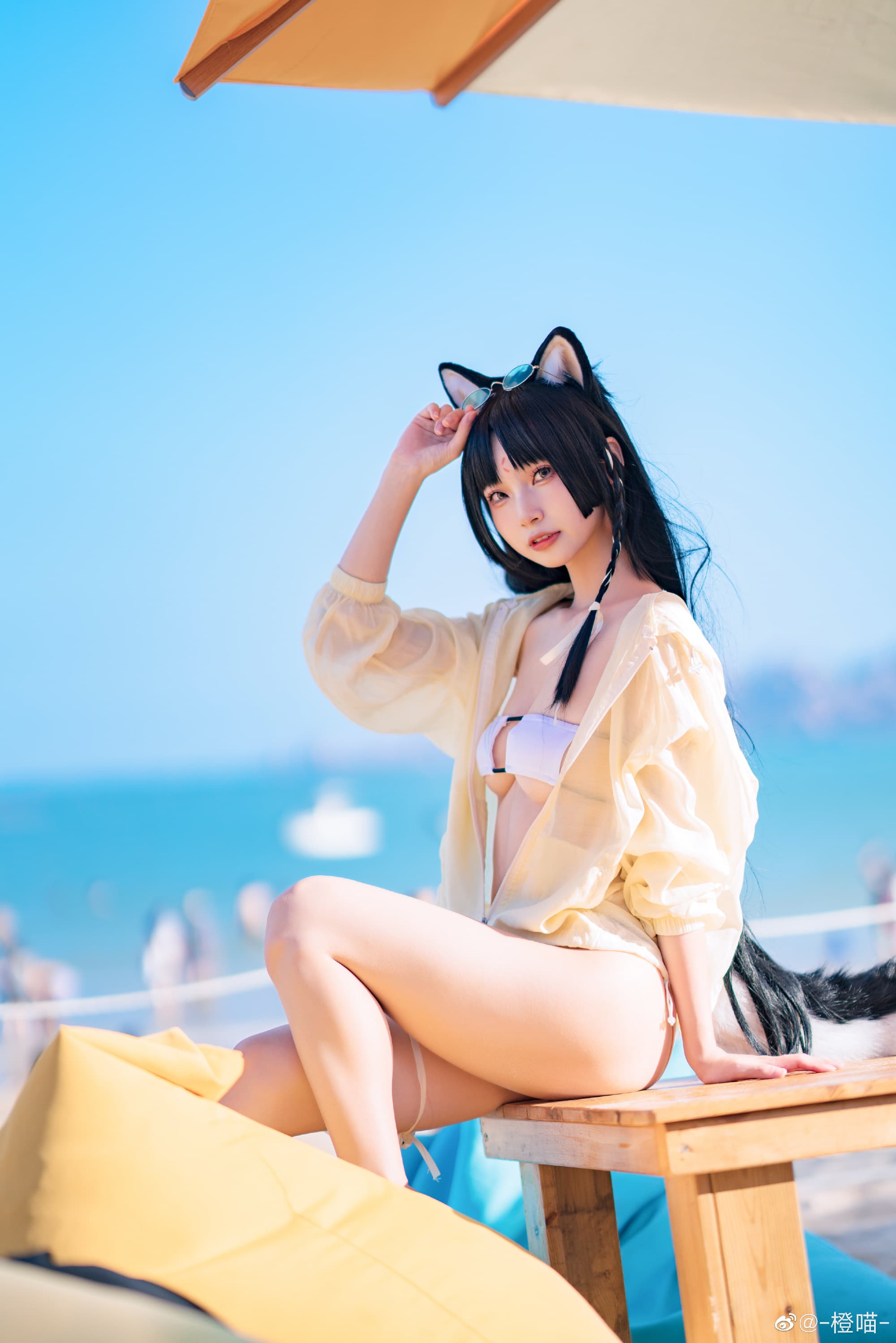 【COS】小森来也！博士，有小森在，你便安心做事罢！ 明日方舟 嵯峨 泳装@-橙喵- COSPLAY-第11张