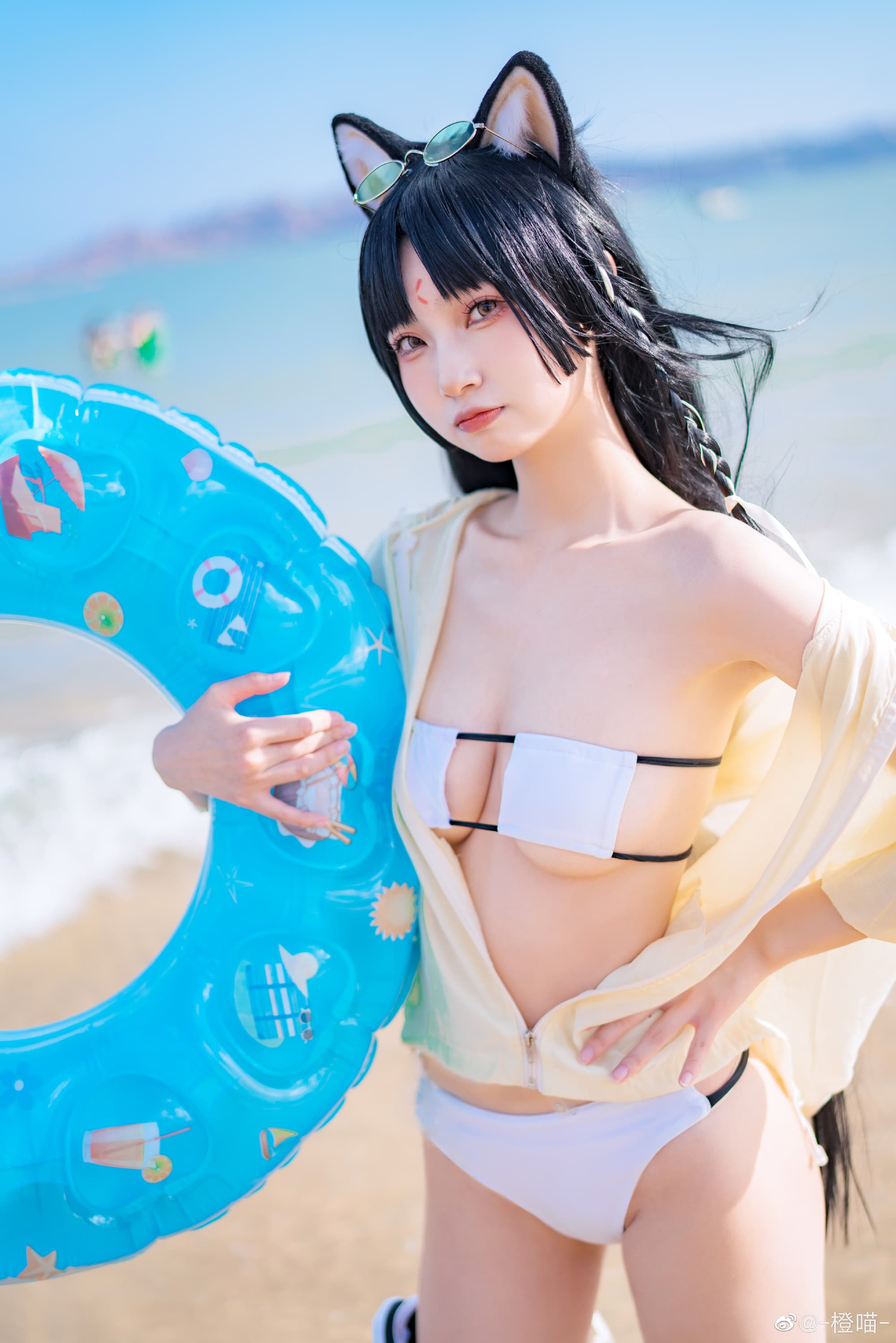 【COS】小森来也！博士，有小森在，你便安心做事罢！ 明日方舟 嵯峨 泳装@-橙喵- COSPLAY-第12张