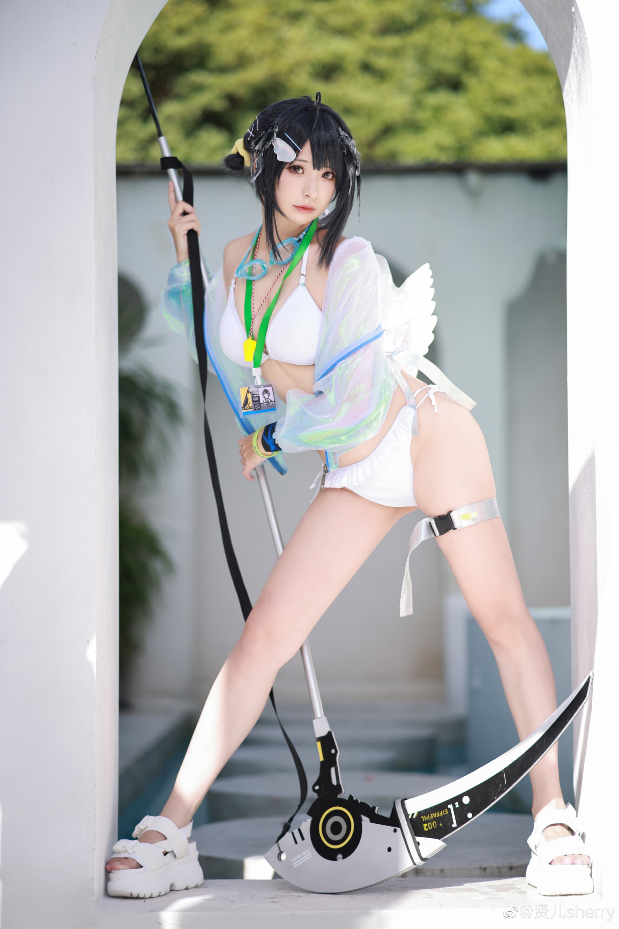 【COS】博士要和我比赛游泳吗？ 明日方舟 羽毛笔 夏卉 FA210@贤儿sherry COSPLAY-第2张