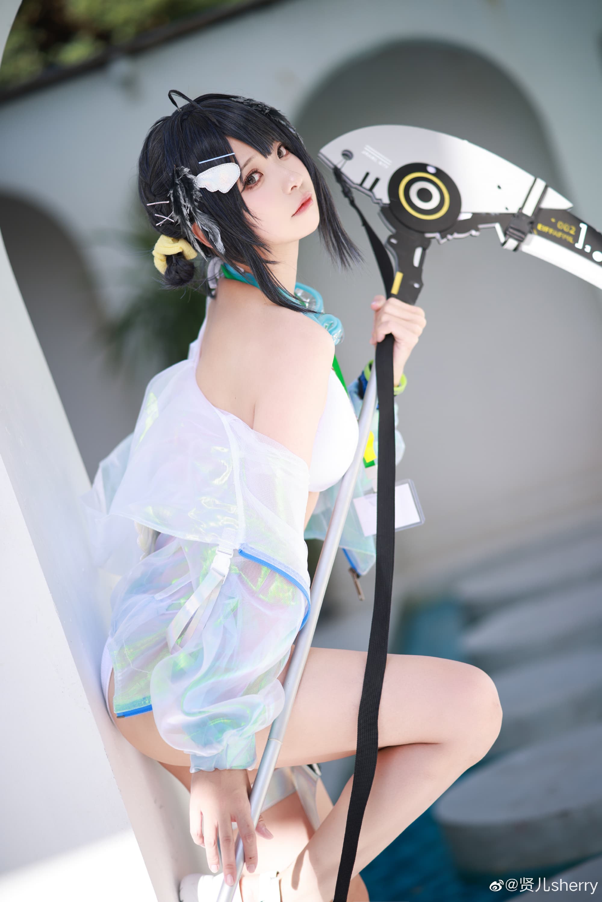 【COS】博士要和我比赛游泳吗？ 明日方舟 羽毛笔 夏卉 FA210@贤儿sherry COSPLAY-第3张