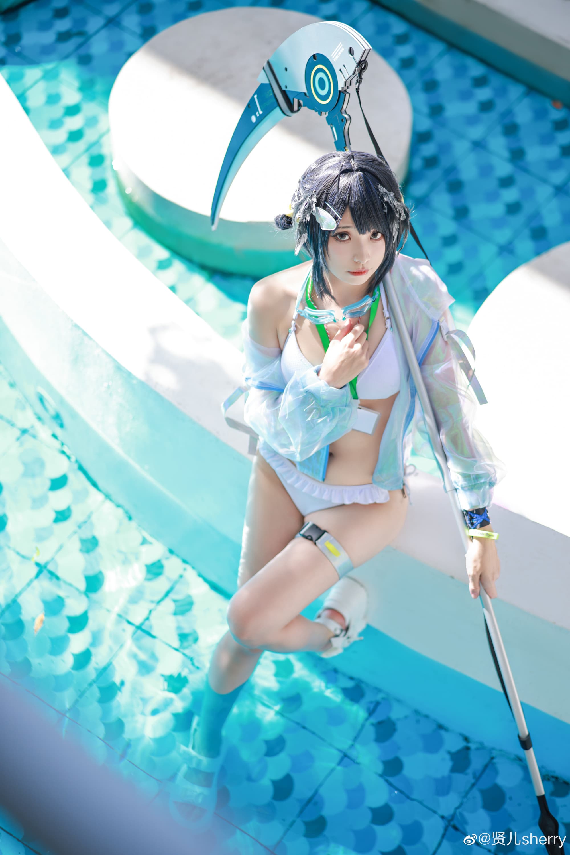【COS】博士要和我比赛游泳吗？ 明日方舟 羽毛笔 夏卉 FA210@贤儿sherry COSPLAY-第4张